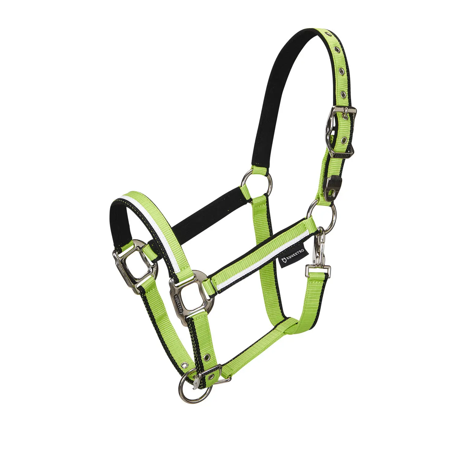 Nylon horse halter Equestro White Trim