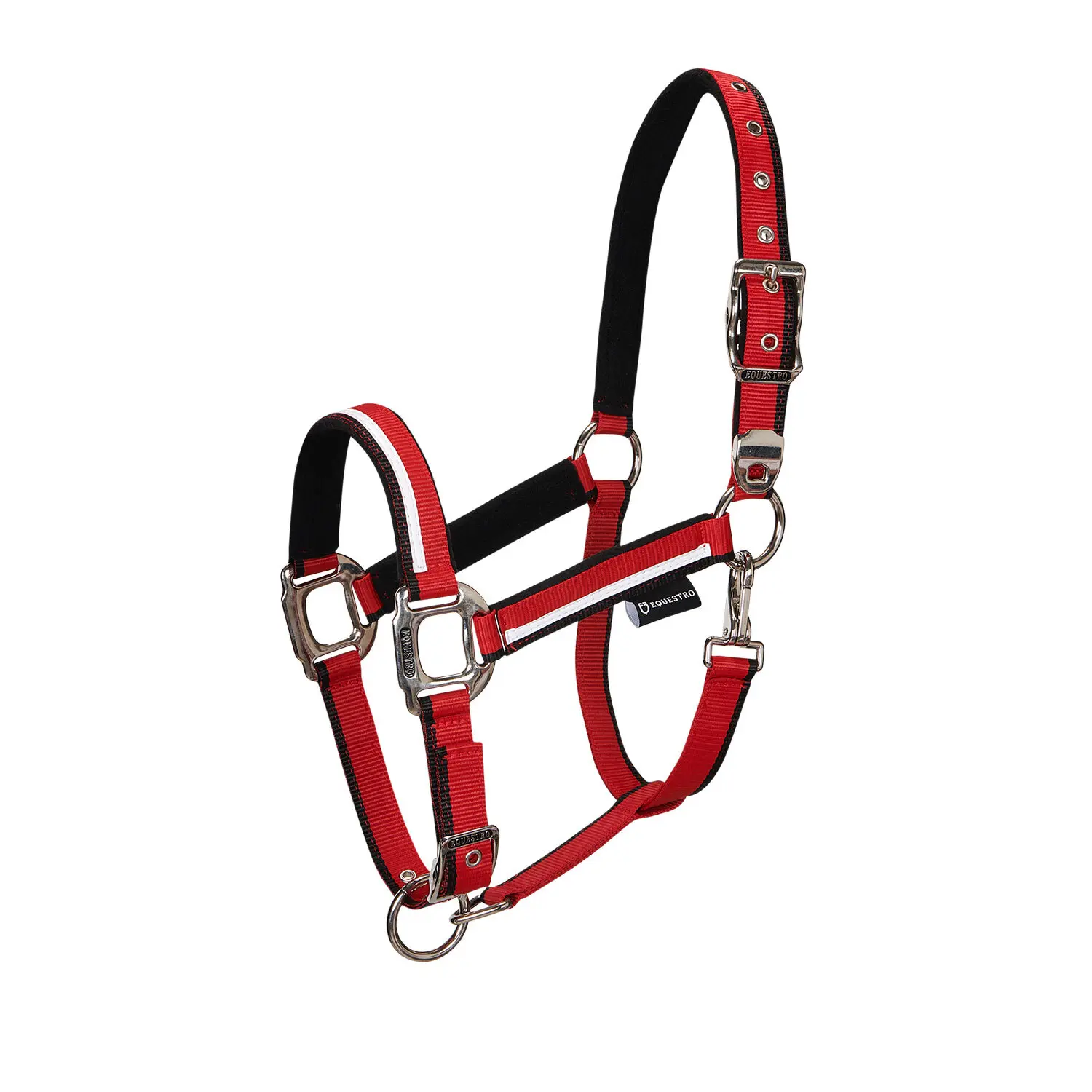 Licol pour cheval en nylon Equestro White Trim