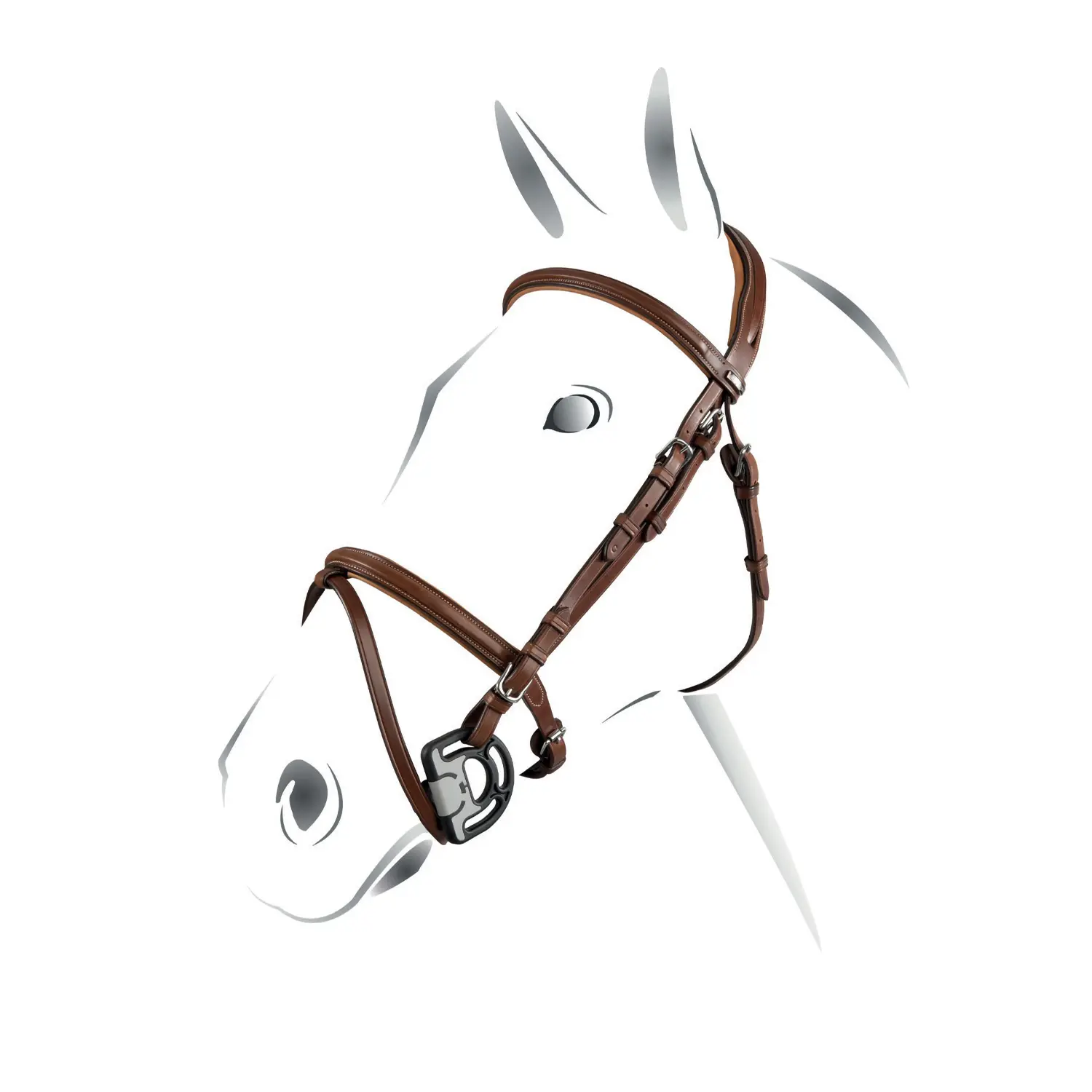 Bridons équitation pour cheval anglais en cuir Equestro