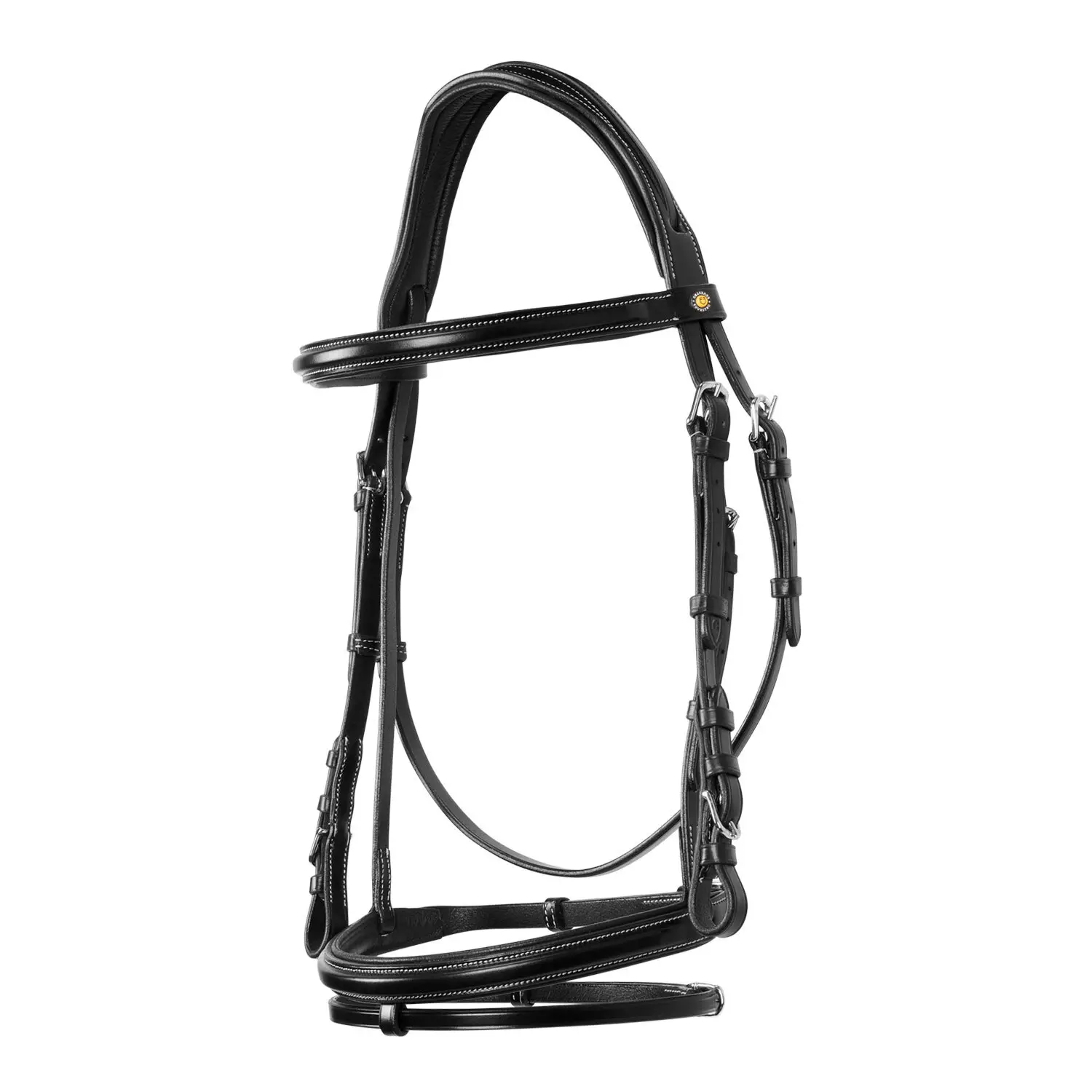 Anatomical riding bridles for horses made of leather Equestro