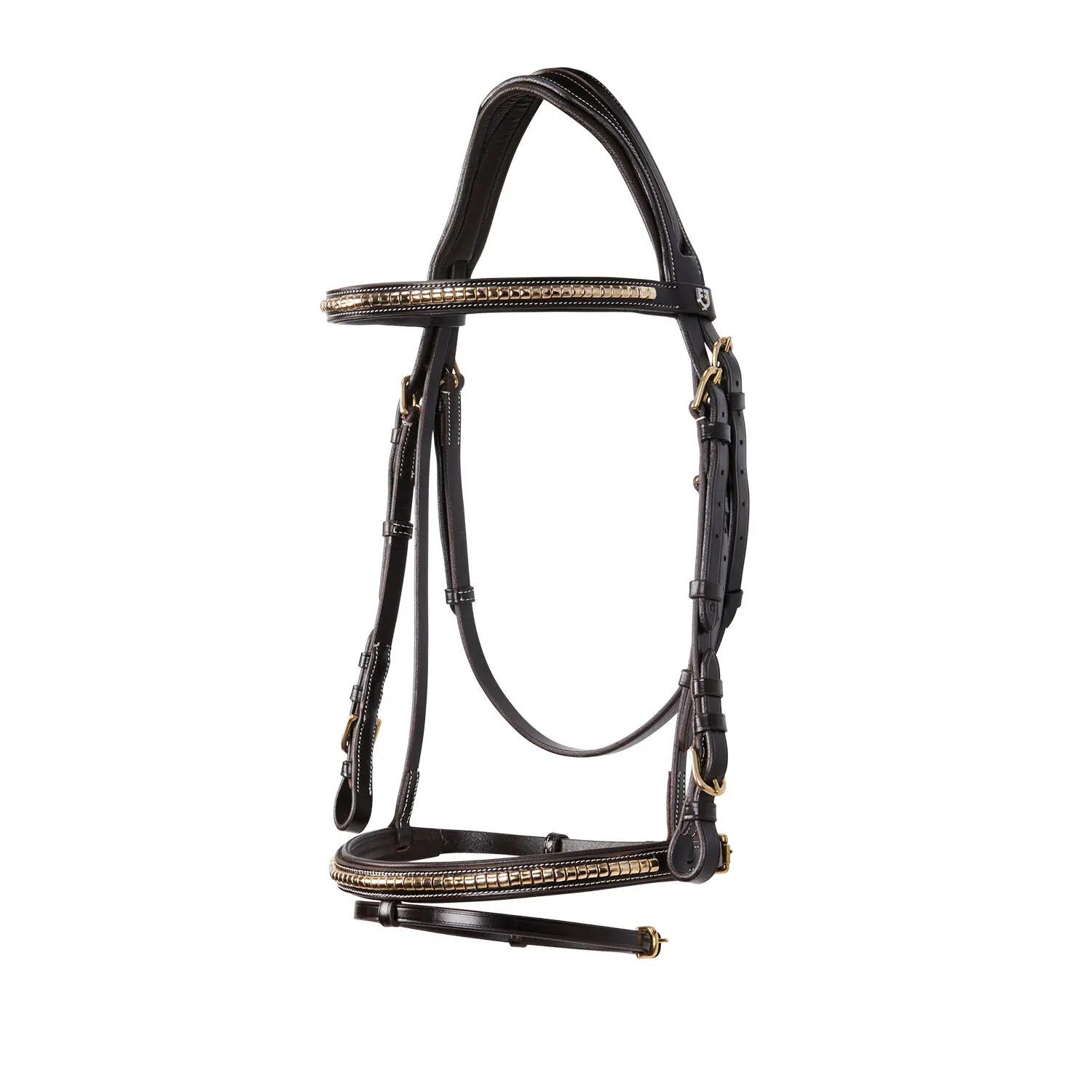 Bridons équitation anatomique pour cheval anglaise en cuir clincher Equestro