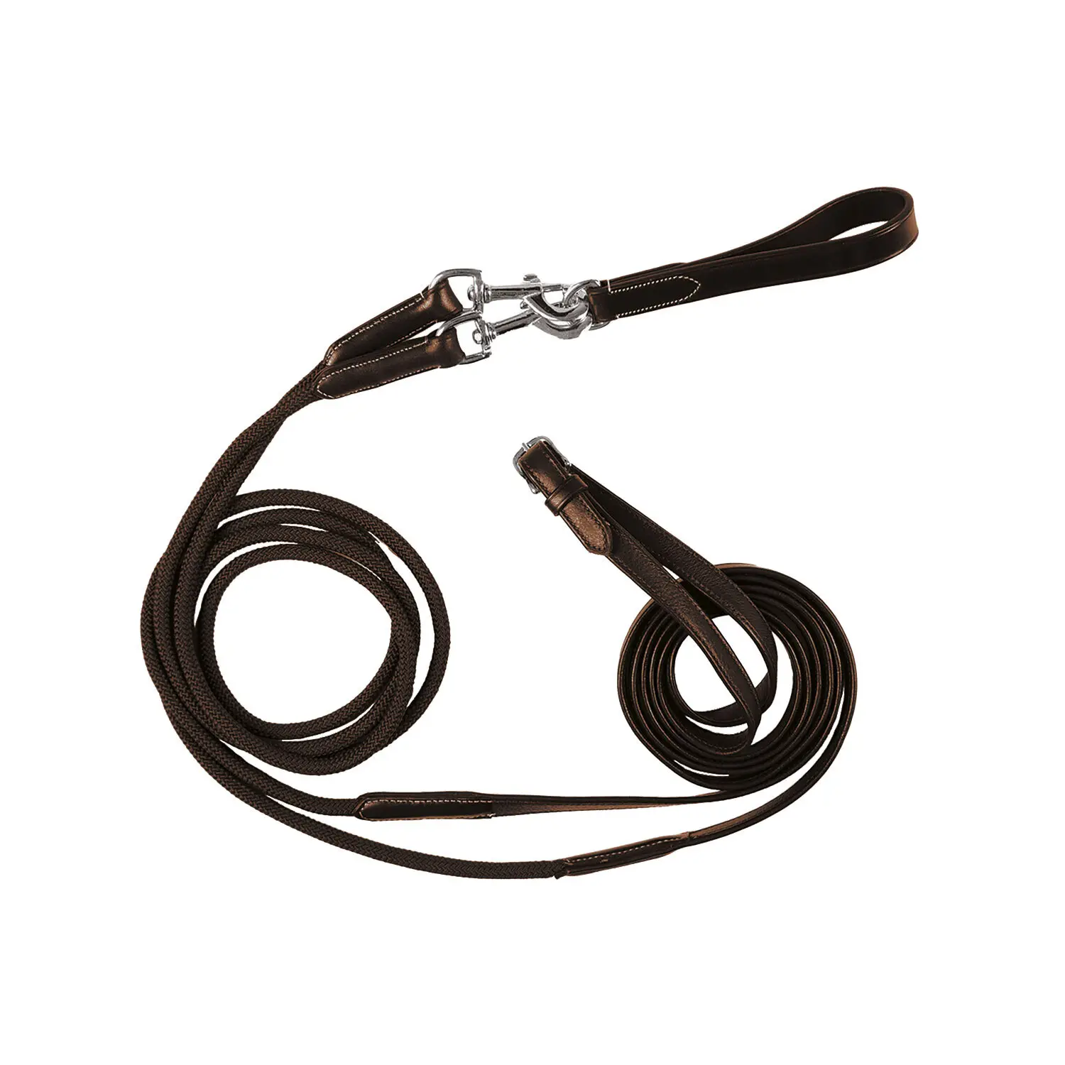 Rênes pour cheval doubles en cuir Equestro