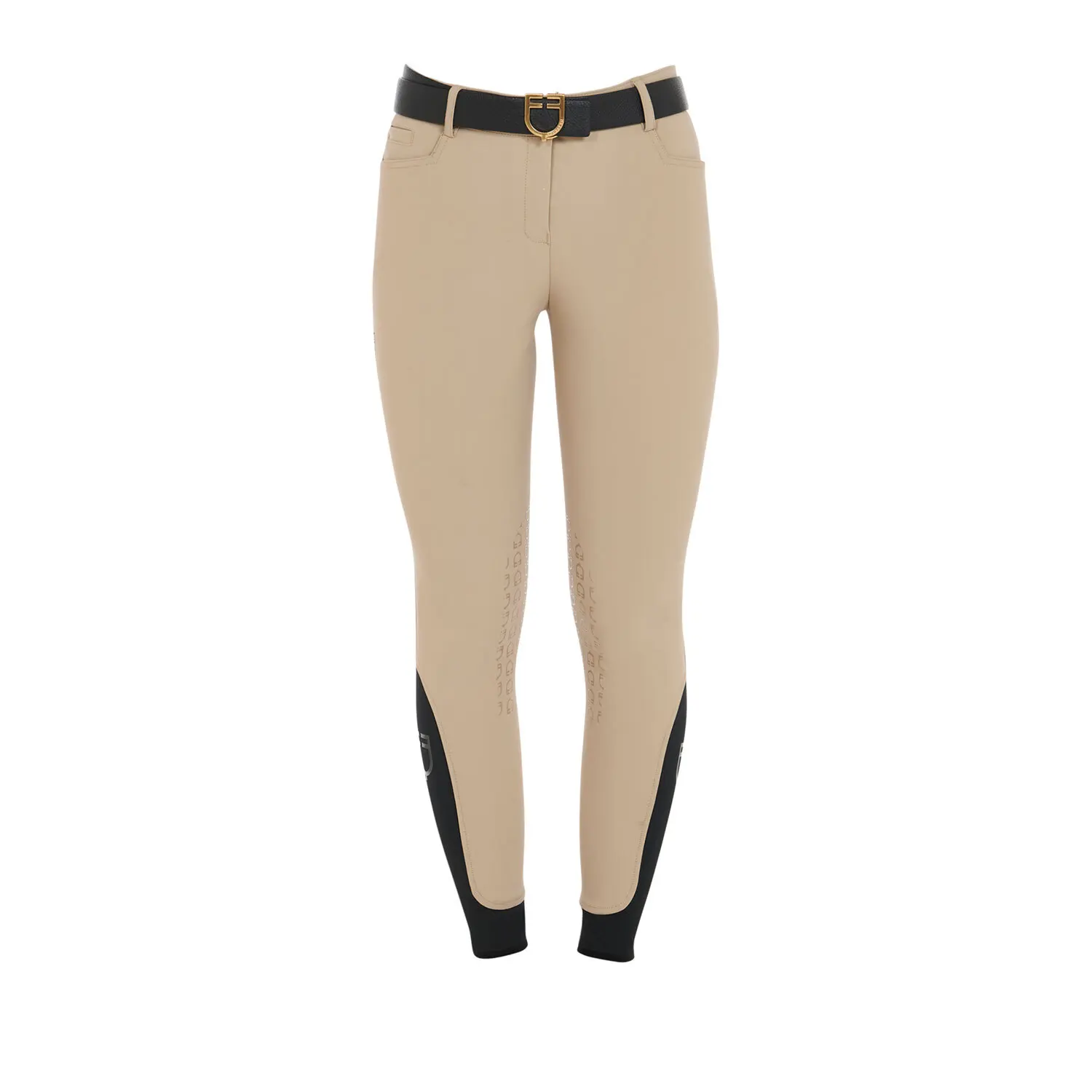Equestro Damen Beige Reithose Mid Grip Zenda