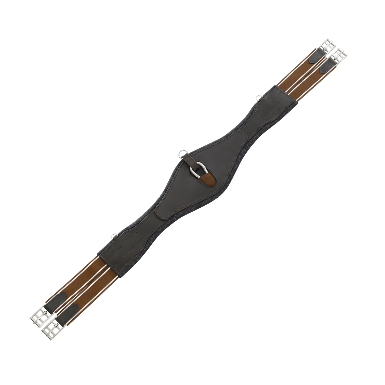 Shaped leather riding saddle strap Equestro