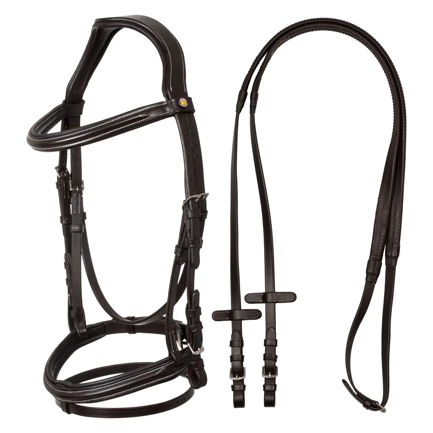 Bridon équitation muserolle combinée anatomique Equestro