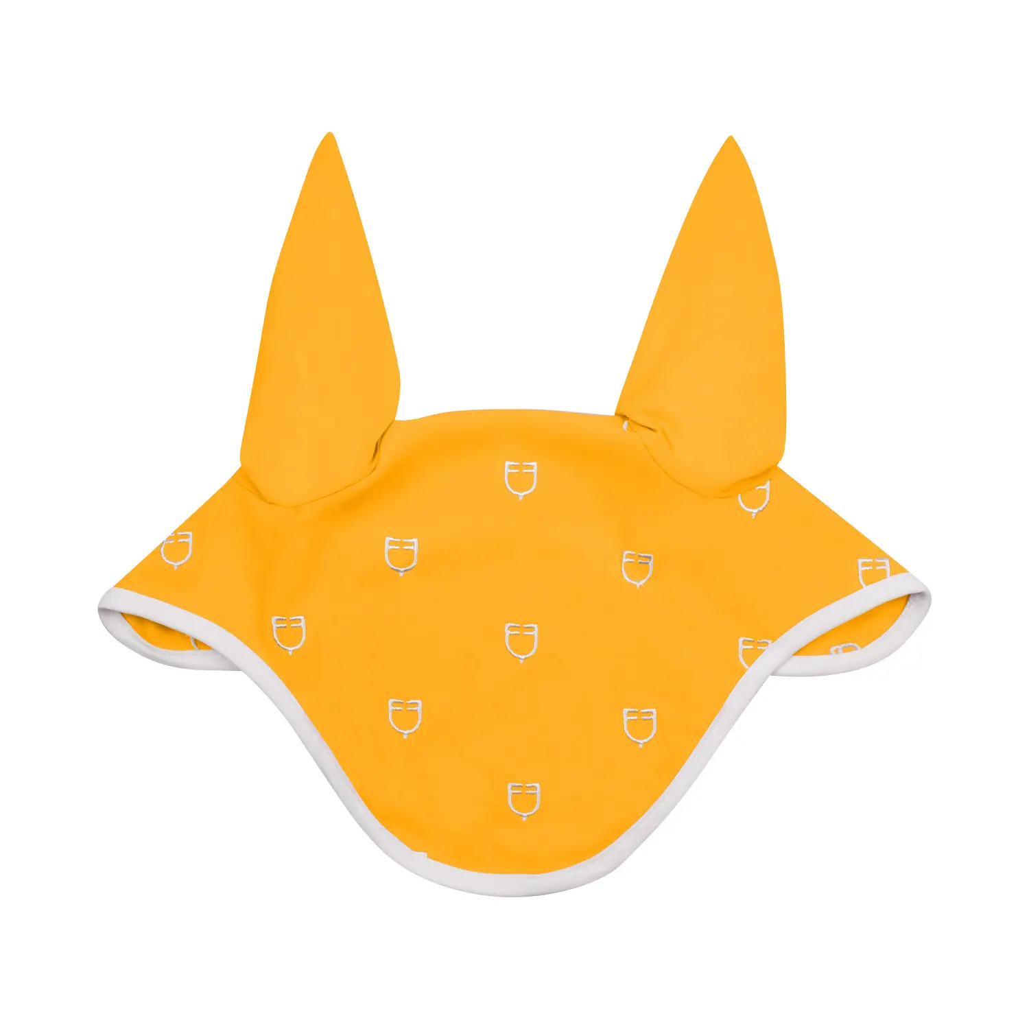 Fly mask for horse in white line edition technique Equestro