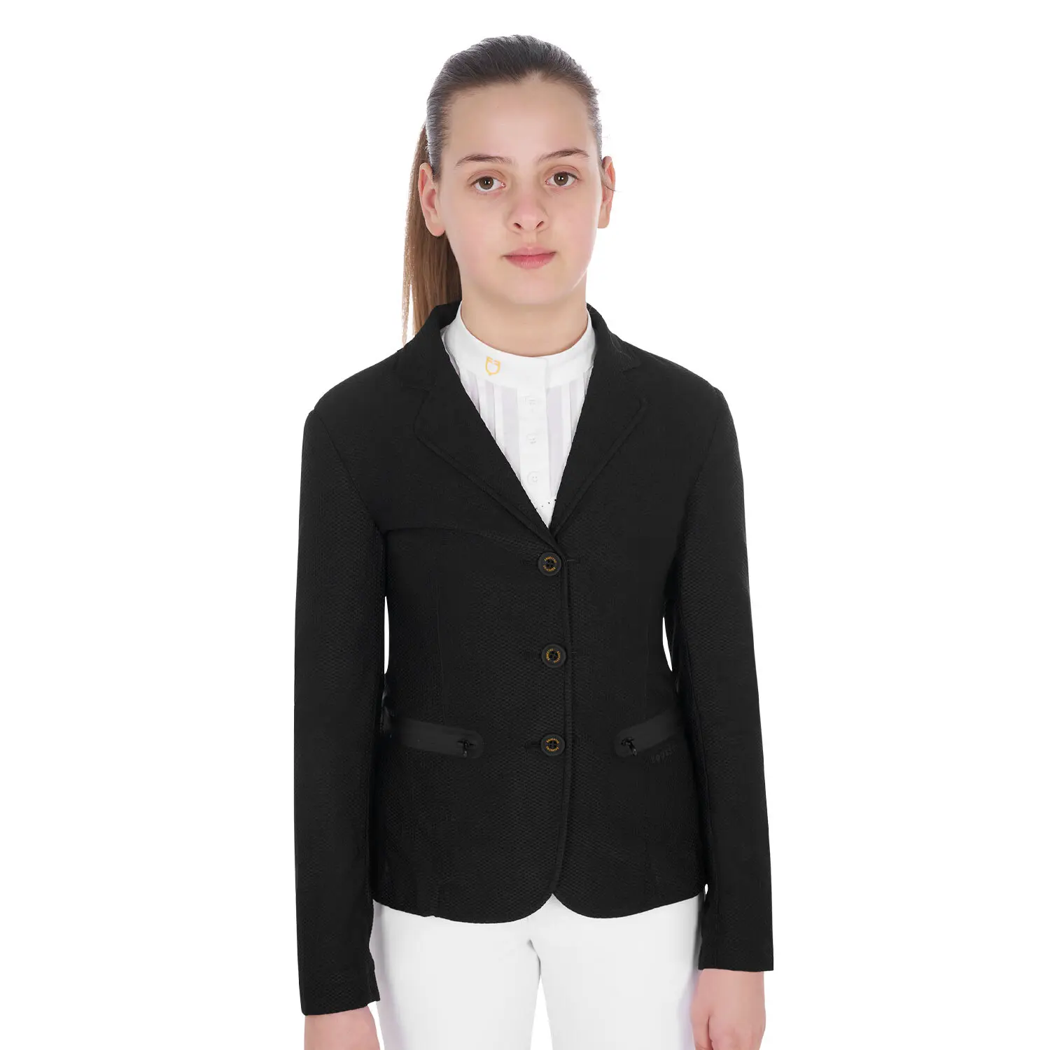 Veste de concours fille Equestro Perforated