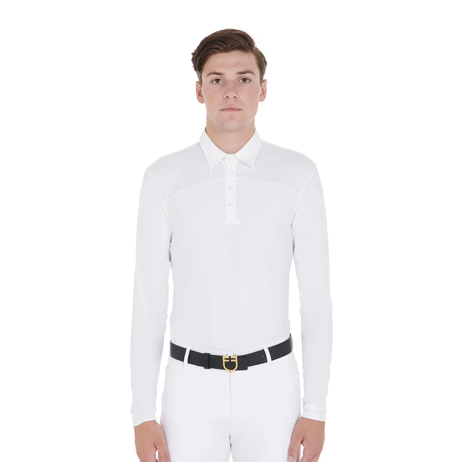 Polo da equitazione da competizione a maniche lunghe Equestro
