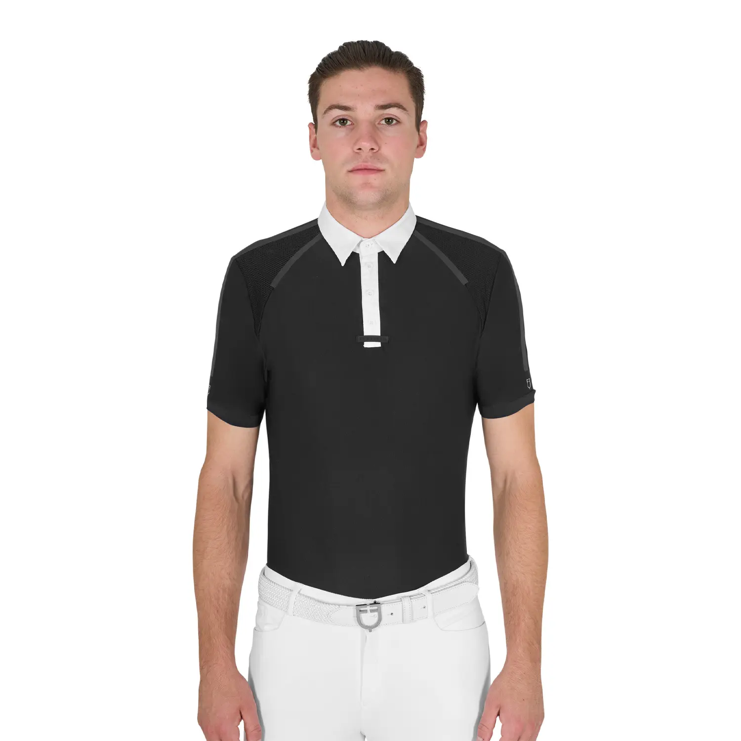 Equestrian polo shirt with button Equestro