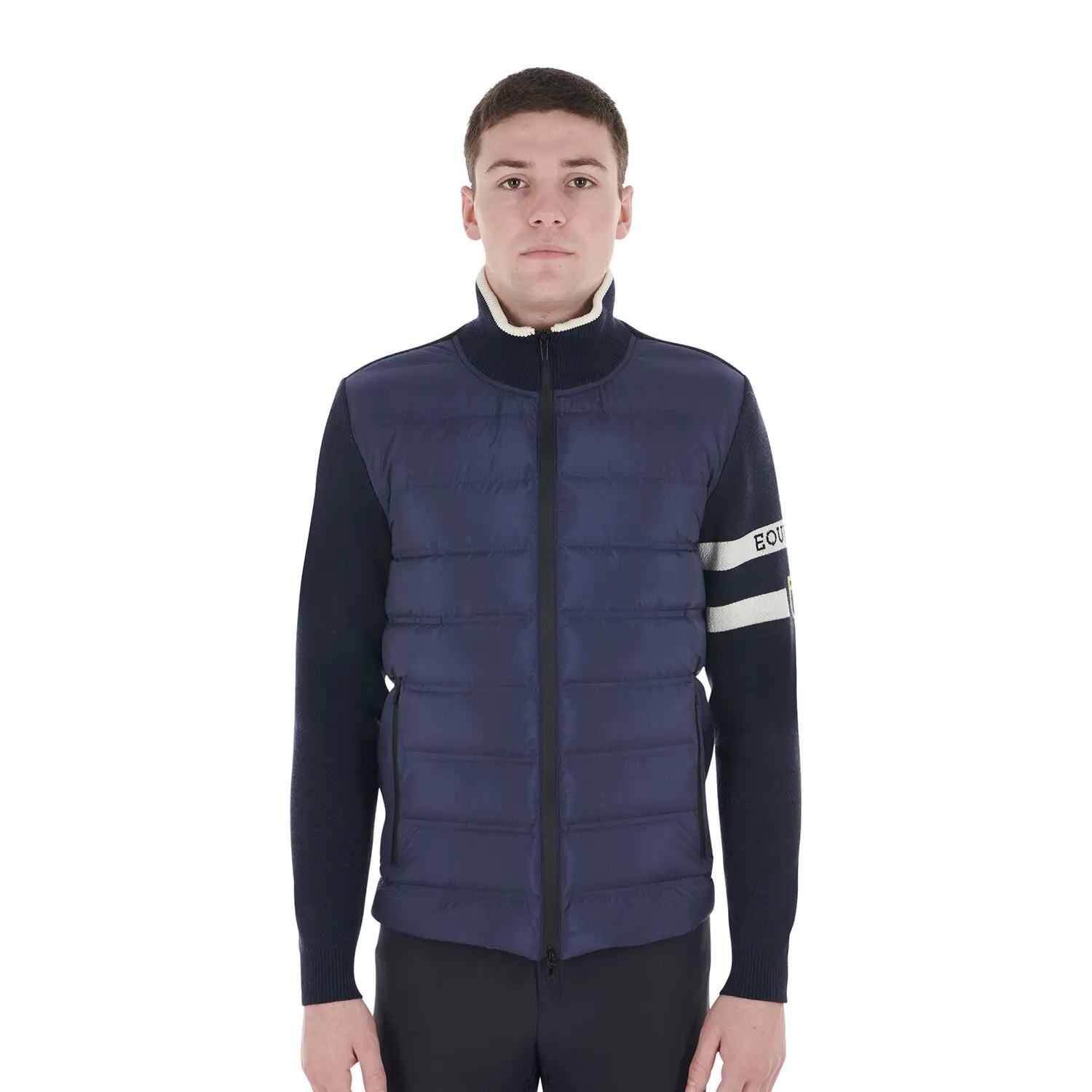 Hybrid zip-up puffer jacket Equestro