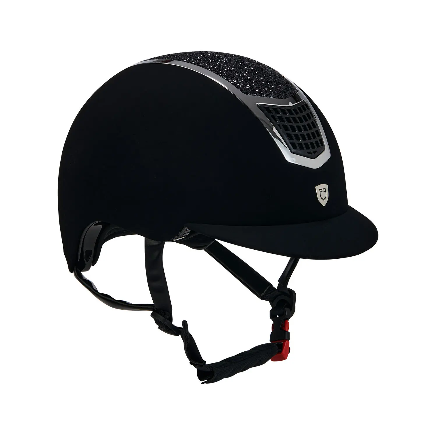 Riding helmet Equestro Eclipse Stone Mat Rowel Fitting