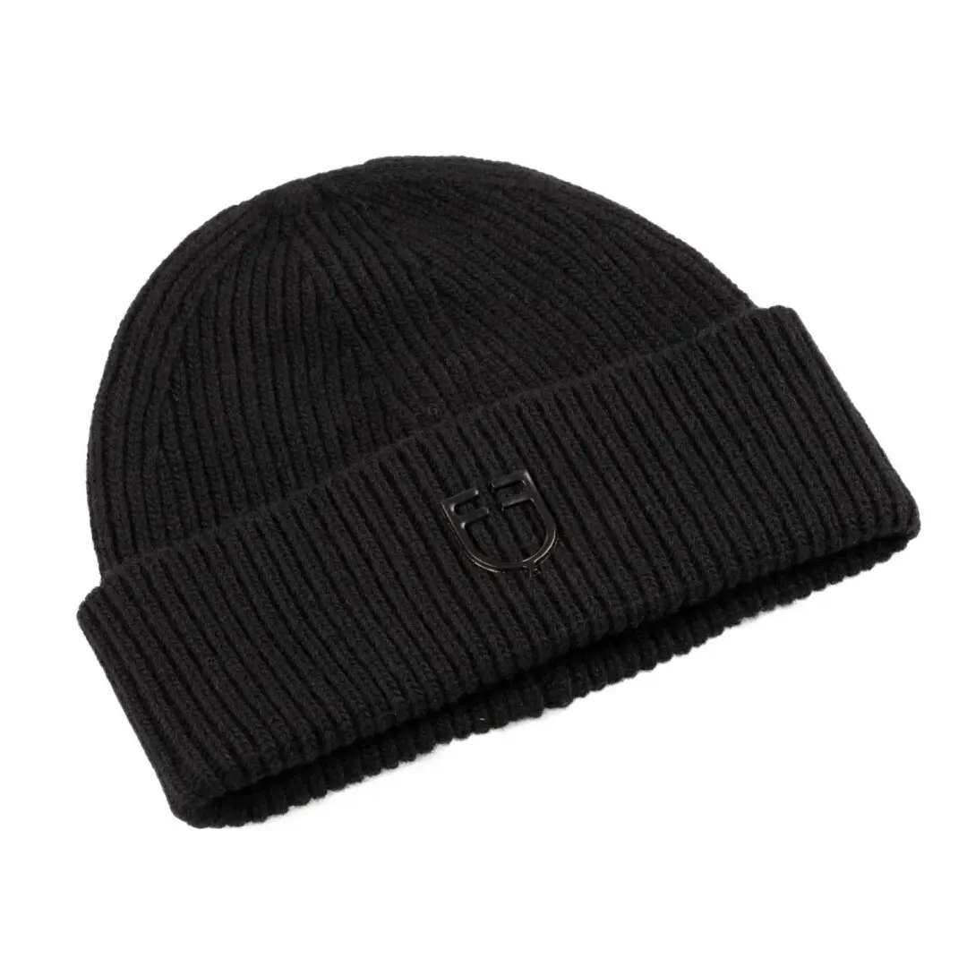 Textured knitted wool hat Equestro