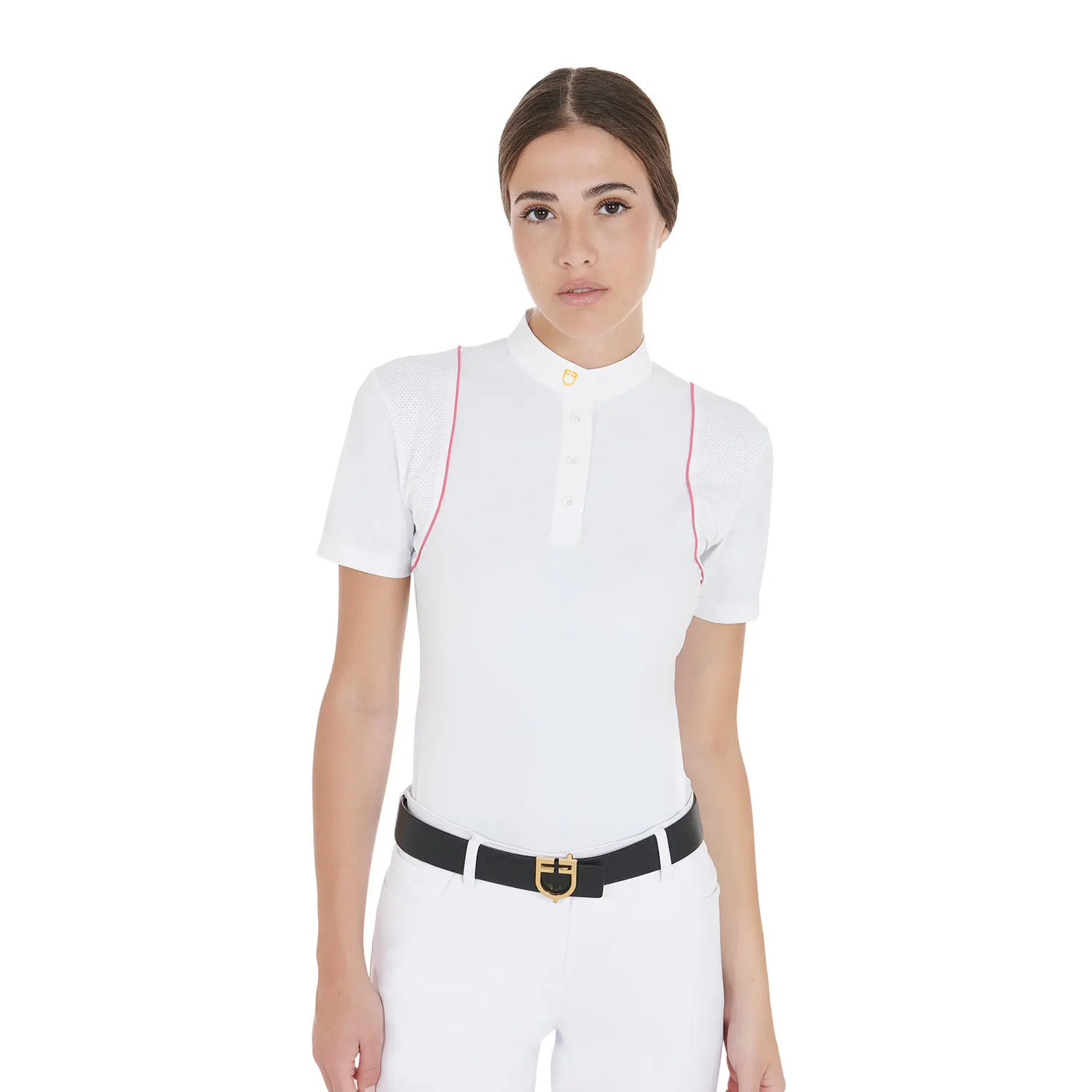 Polo de concours avec boutons femme Equestro