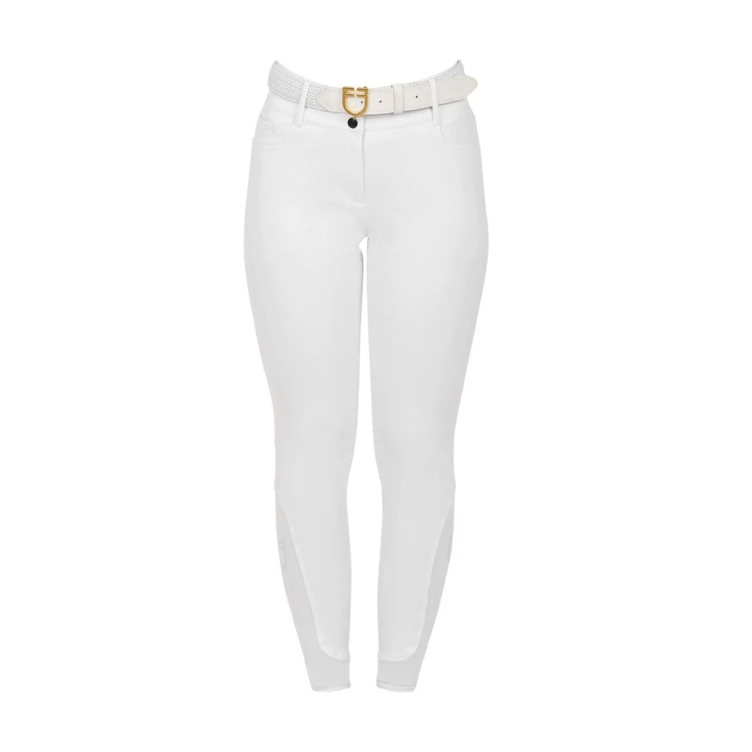 Pantaloni da equitazione a vita alta con grip sulle ginocchia per donna Equestro