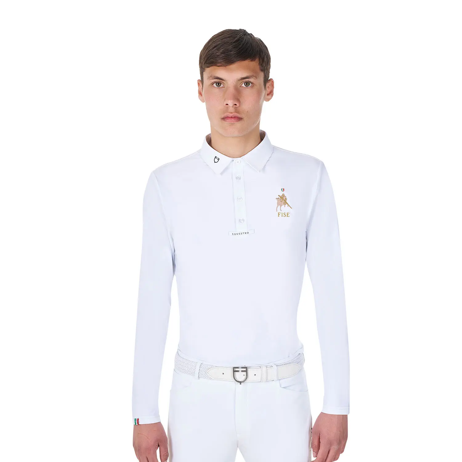 Polo de concours manches longues Equestro X Fise
