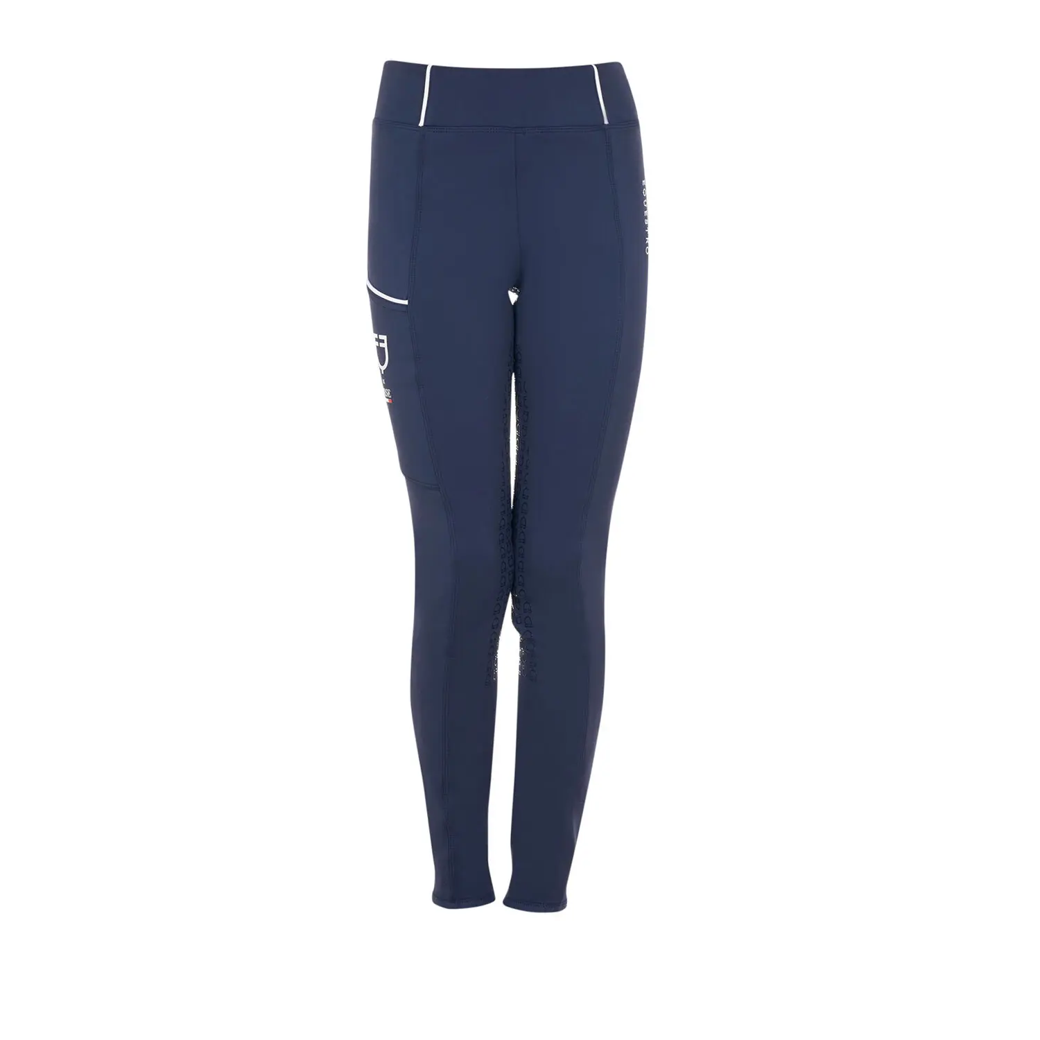 Girls' full grip riding leggings Equestro X FISE