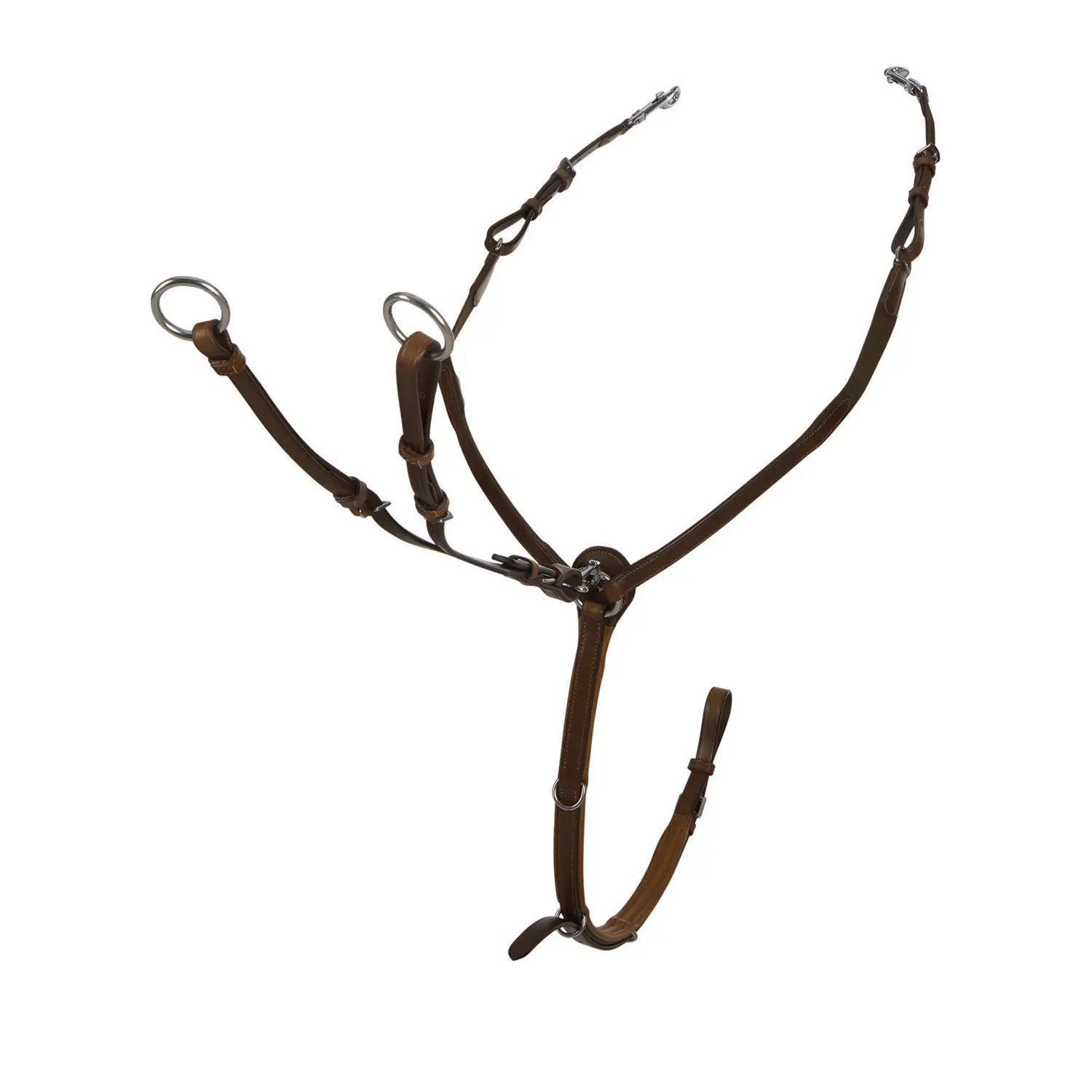 Leather hunting collar Equestro Nolwenn Y