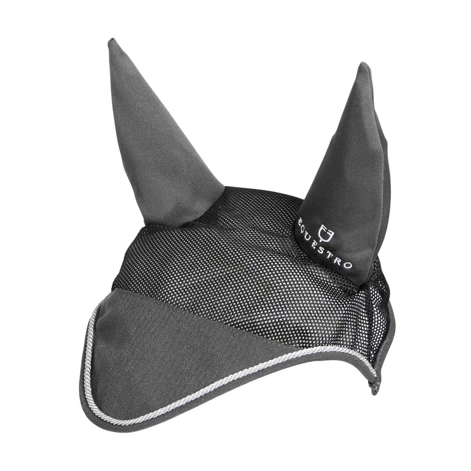 Equestro Grau Fliegenhaube Für Pferde Diamond