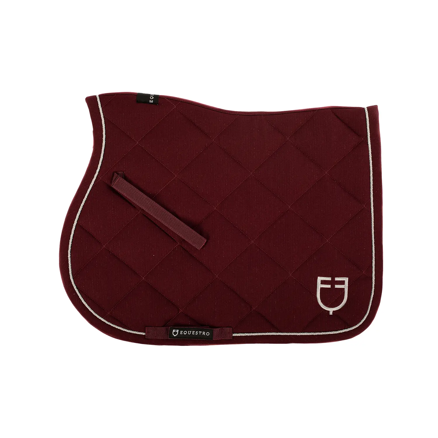 Cotton jumping saddle pad with trimming and logo for horse Equestro