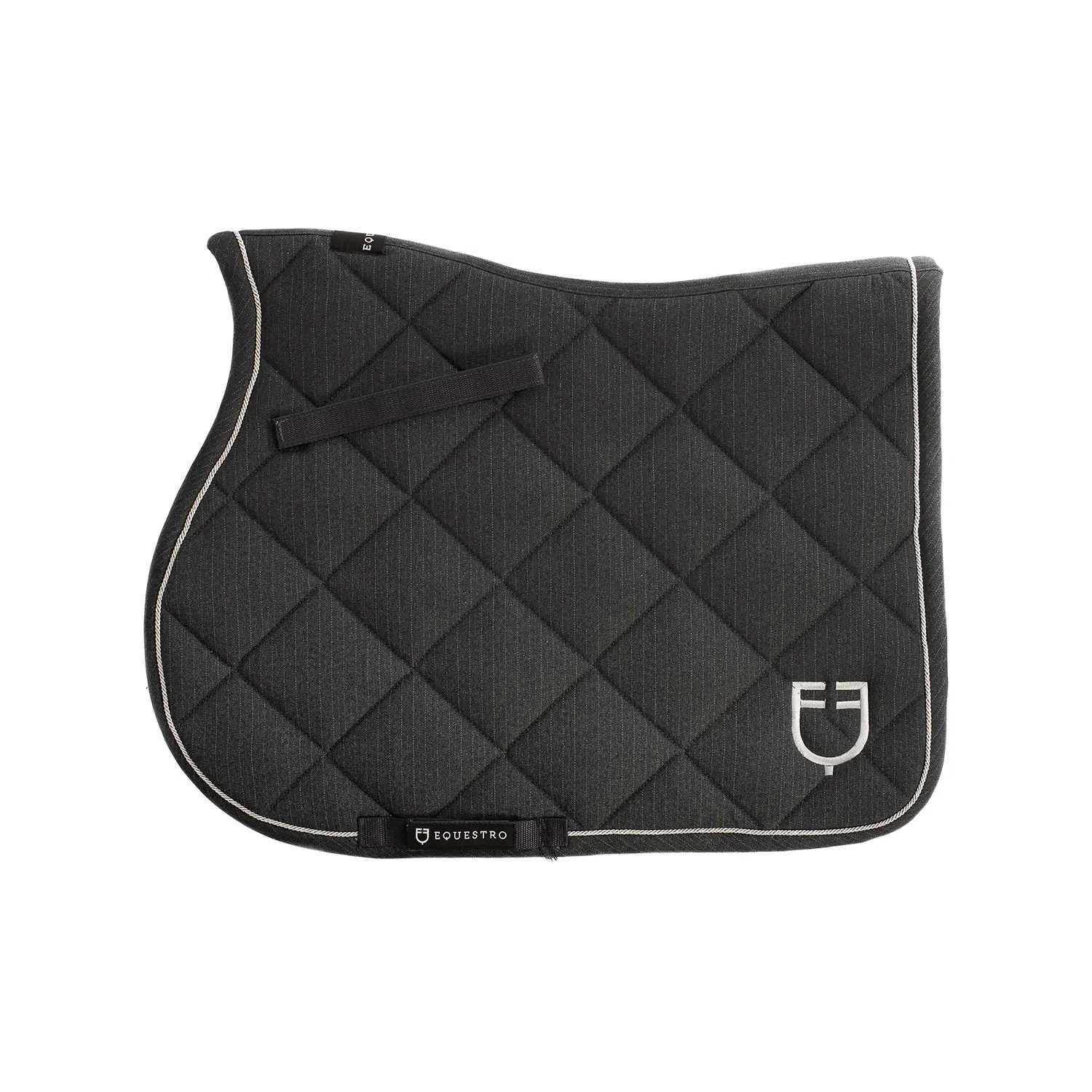 Cotton jumping saddle pad with trimming and logo for horse Equestro