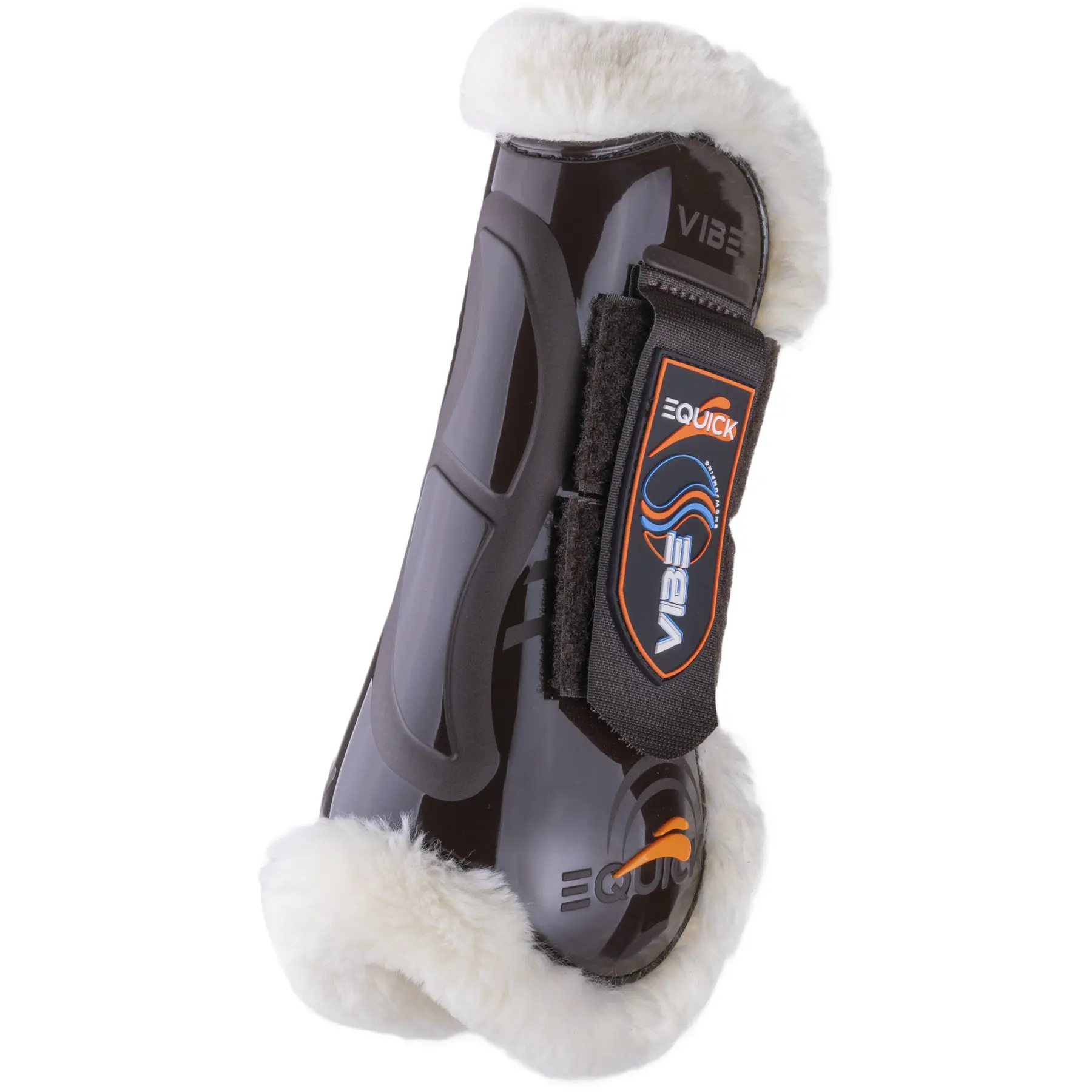 Offene Vorderbeinschoner für Pferde mit Klettverschluss eQuick Vibe Fluffy