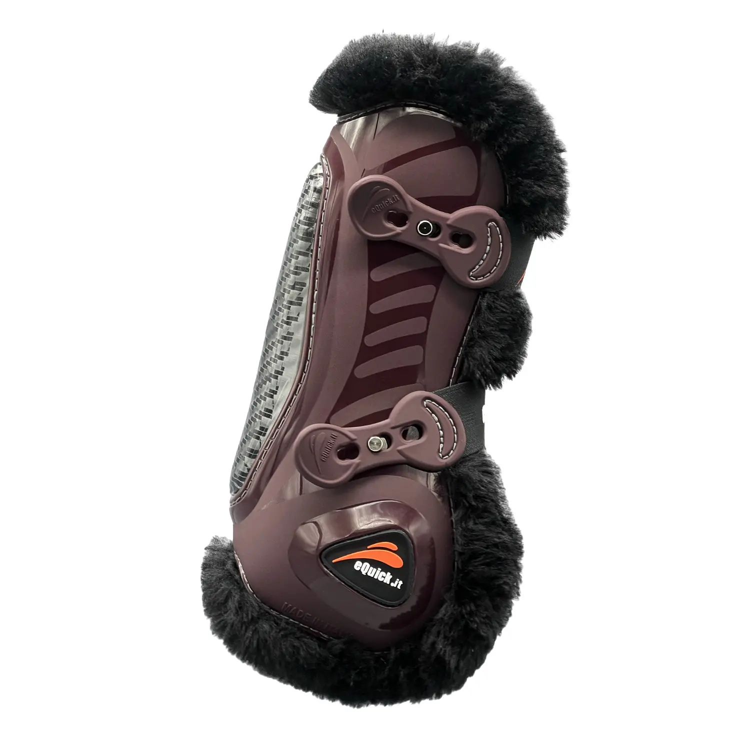 Front boots for horses with fur eQuick eCarbon Fluffy