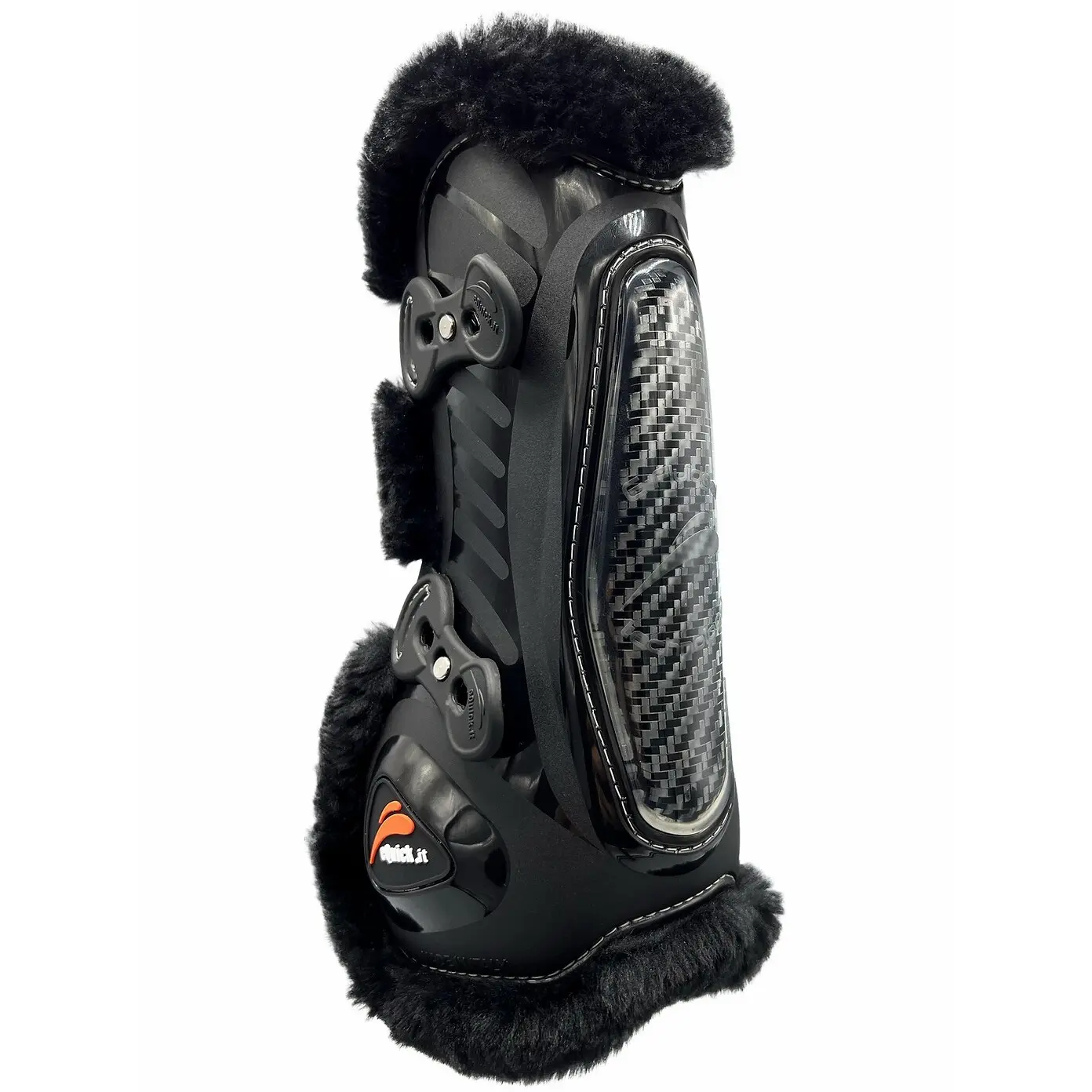 Front boots for horses with fur eQuick eCarbon Fluffy