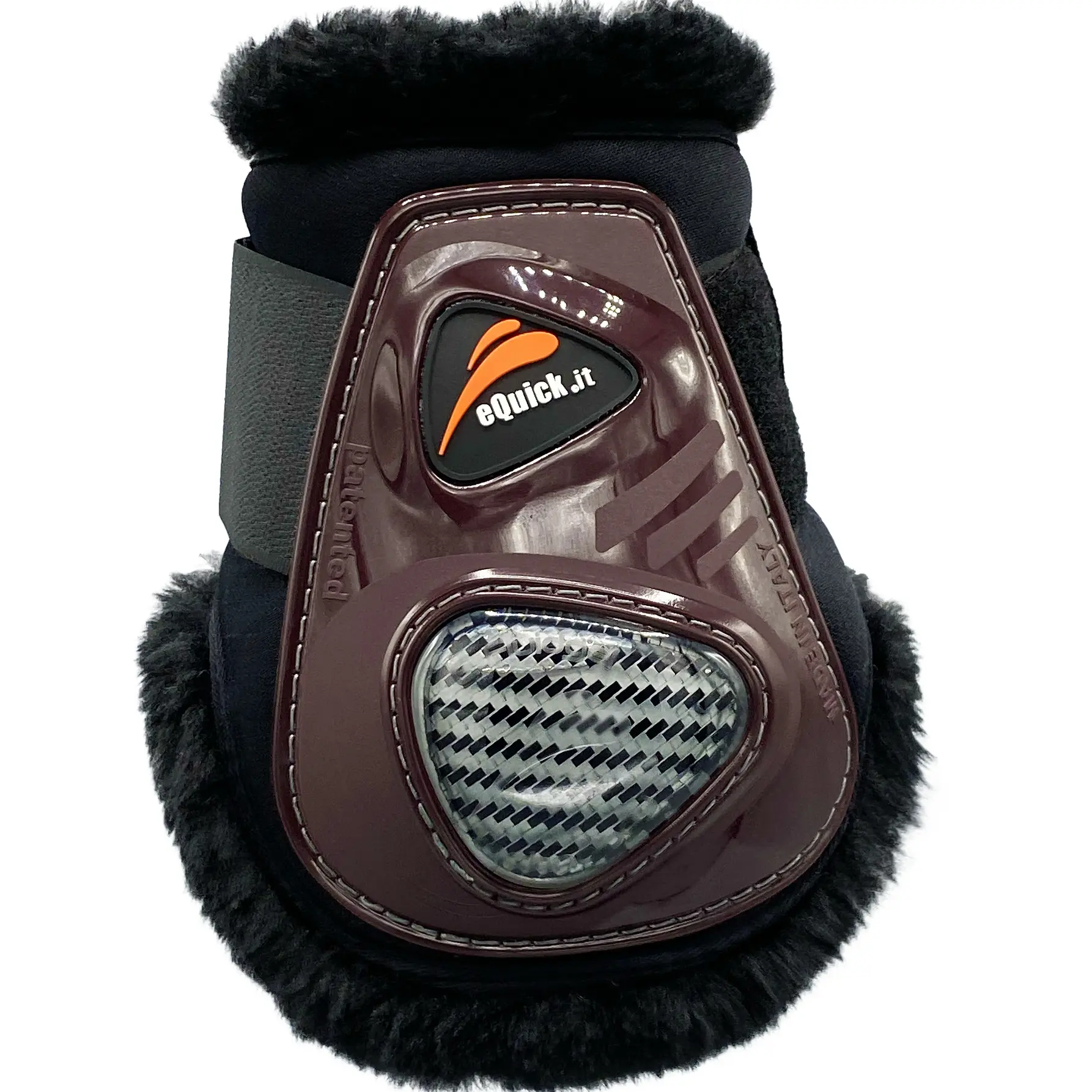 Fetlock Protectors with fur eQuick eCarbon Velcro Fluffy