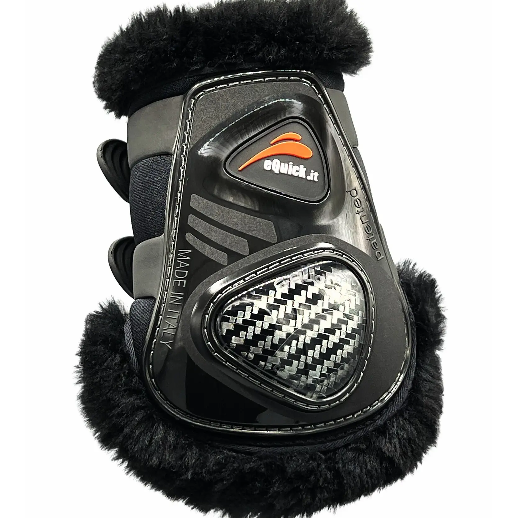 Fetlock Protectors with fur eQuick eCarbon Fluffy