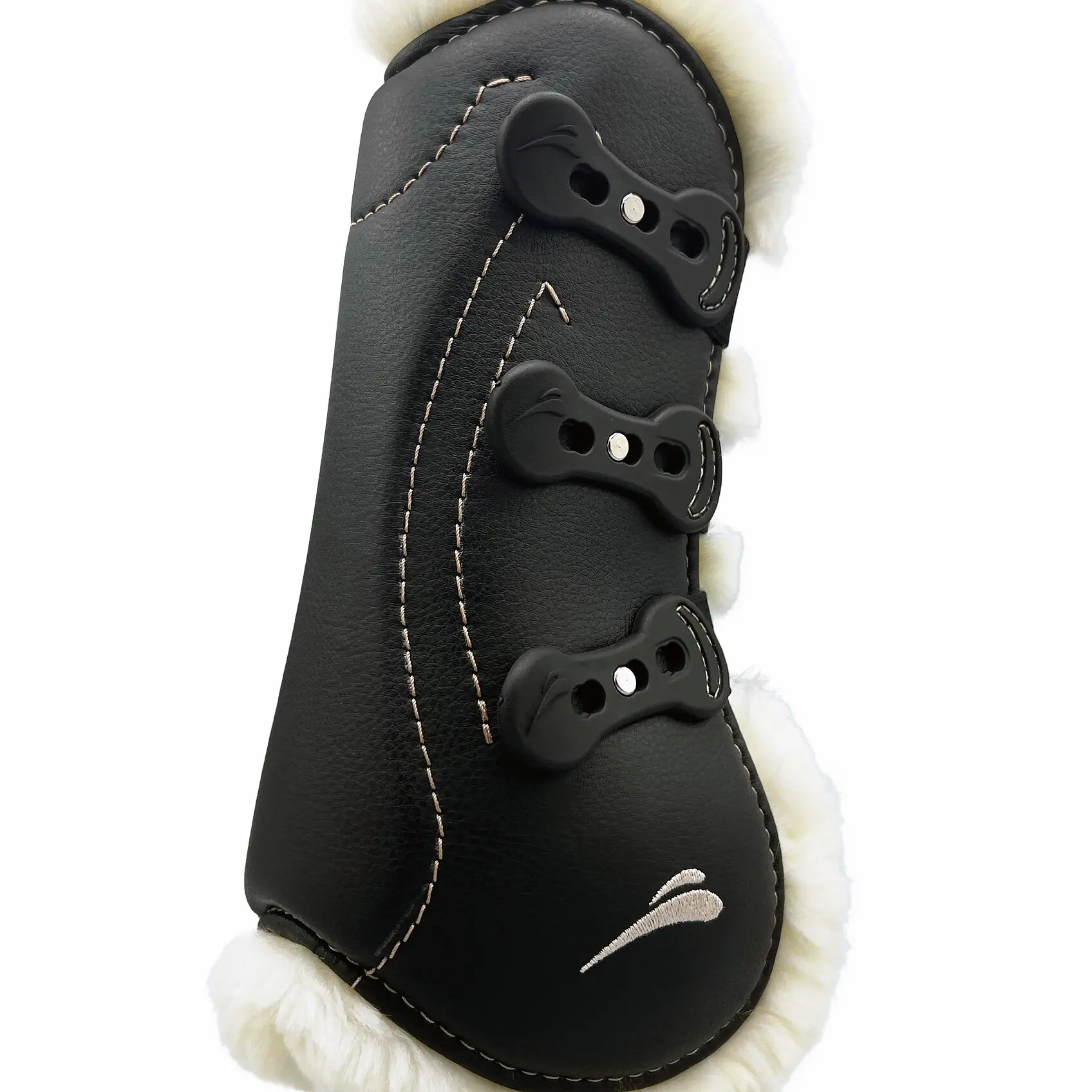 Open front boots for horses with fur eQuick Glam Fluffy