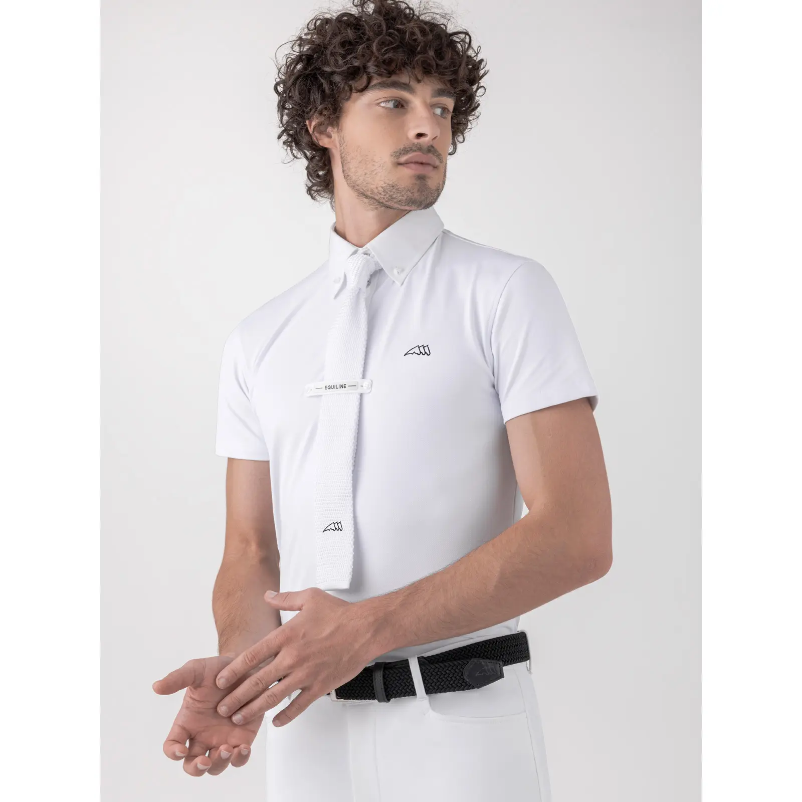 Long-sleeved competition polo shirt Equiline Niam