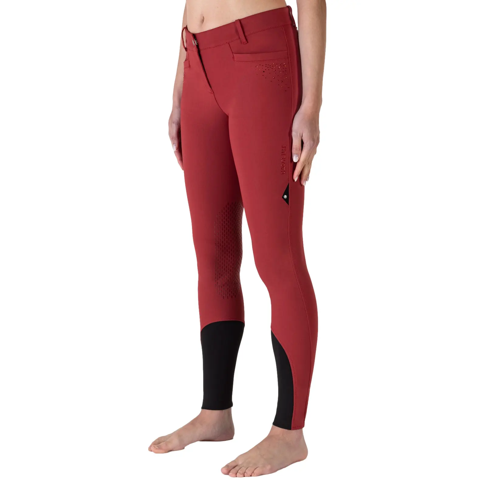 Mid grip riding Trousers for women Equiline Eqash Strass
