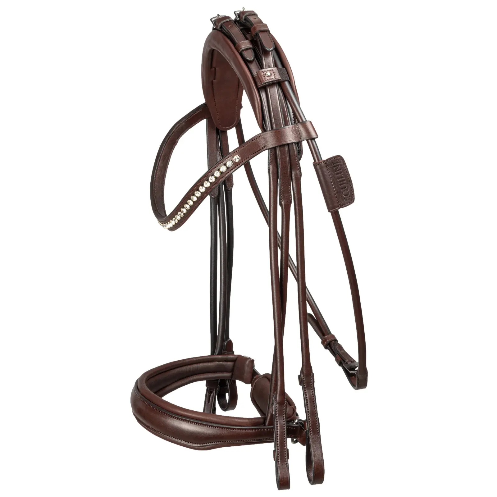 Equestrian Bridle Combination Noseband with Crystals Equiline