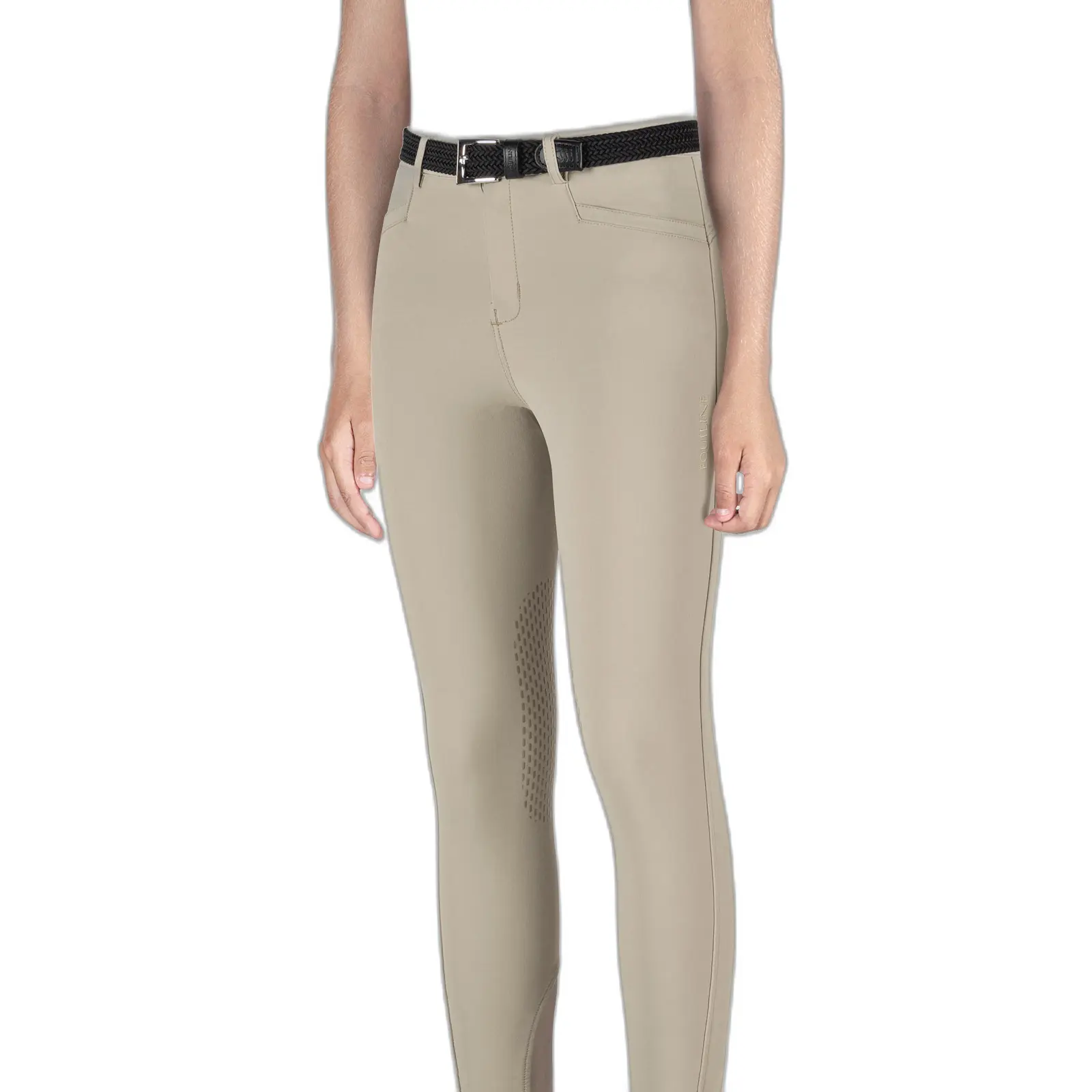 Boys' riding trousers with knee grips Equiline