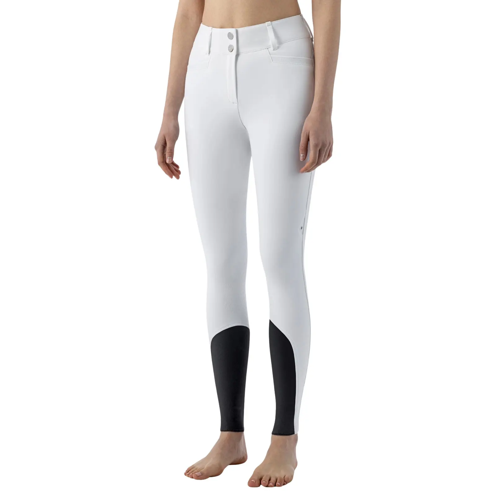 Pantaloni da equitazione da donna con grip al ginocchio Equiline Crystalek
