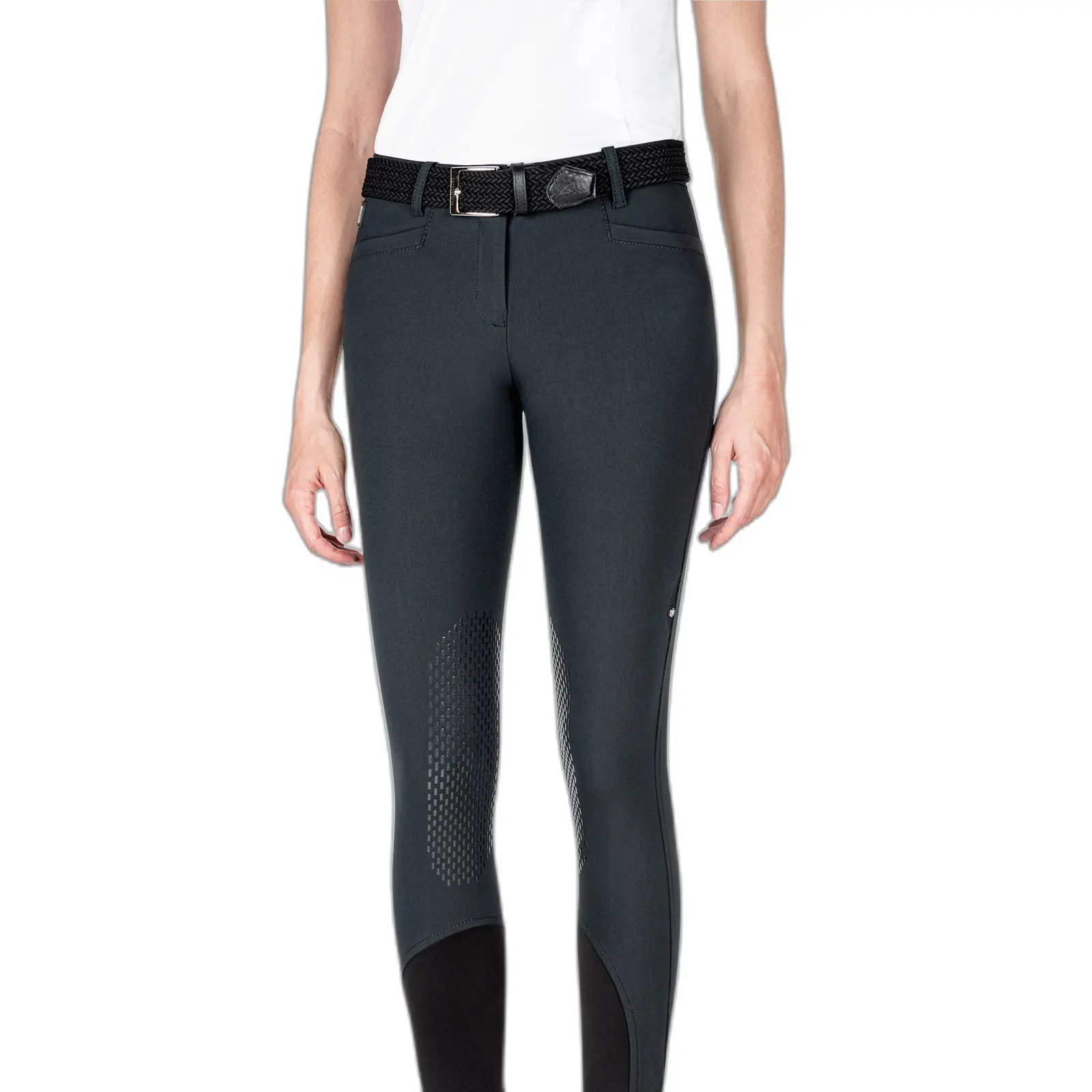 Pantaloni da equitazione con presa al ginocchio per donna Equiline Ash