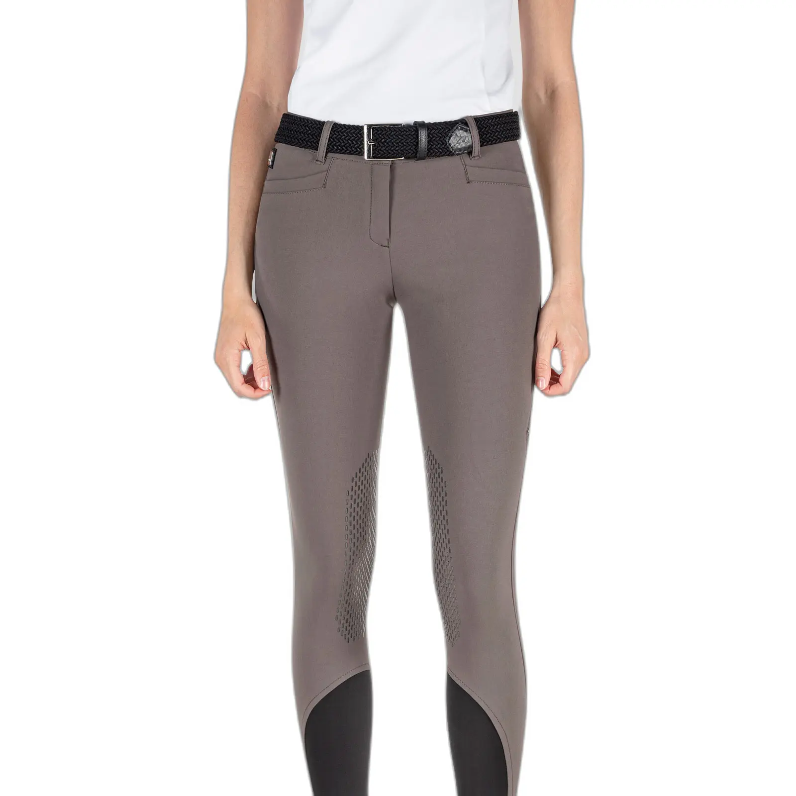 Pantaloni da equitazione con grip al ginocchio per donna Equiline Ash