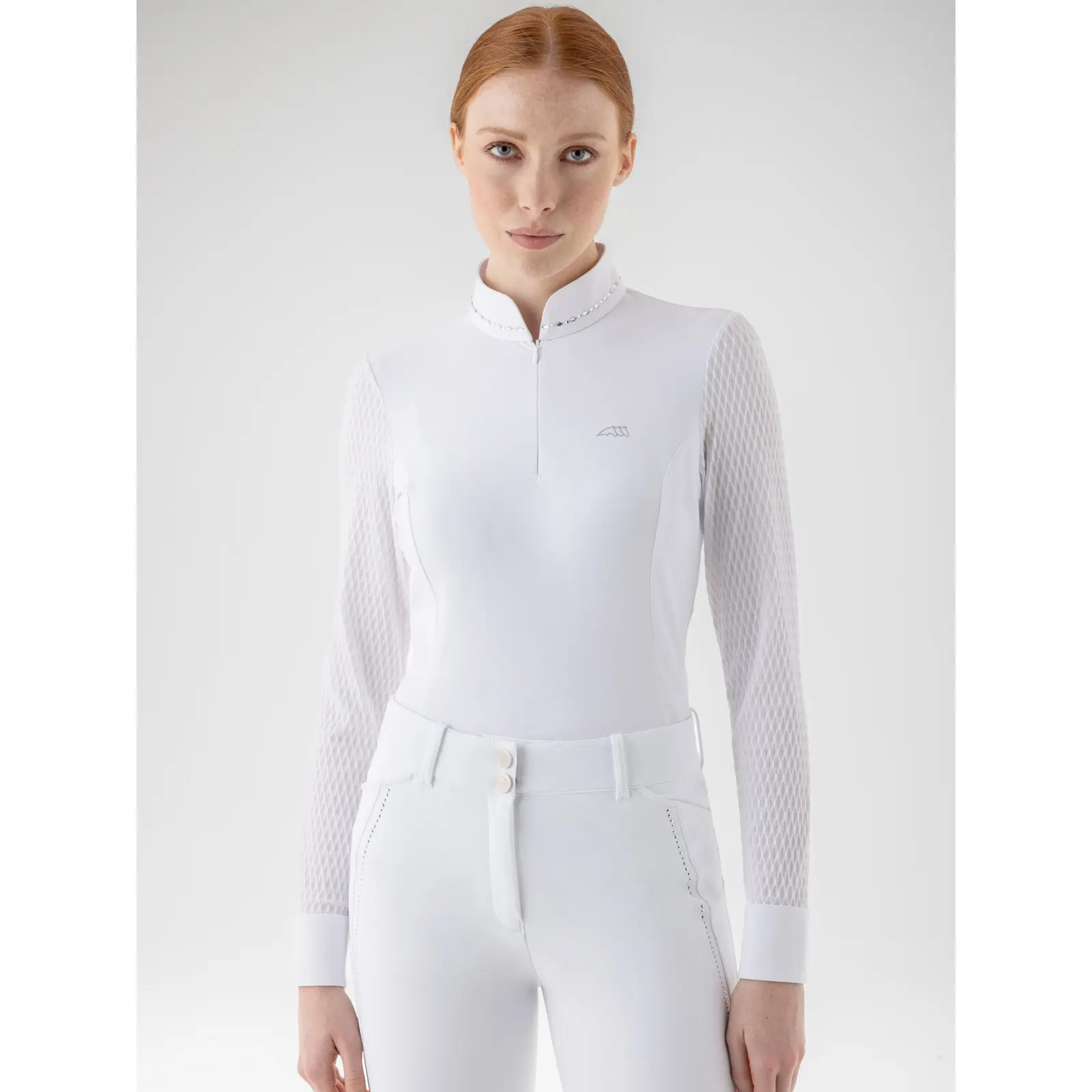 Polo da competizione a maniche lunghe da donna Equiline Golig