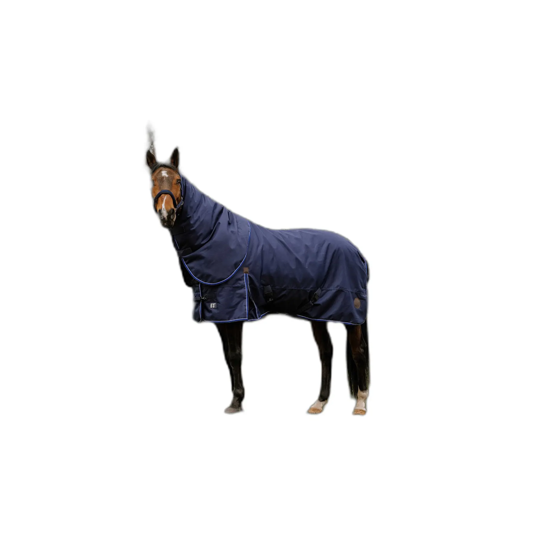Equithème Bleu Couverture D'extérieur Pour Cheval Et Couvre-Cou 1200D Classic 3 Layers 200G
