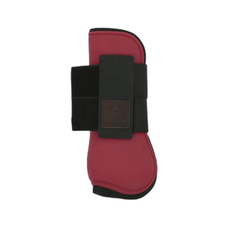 Equithème Rouge Guêtres Pour Cheval Ouvertes Tara