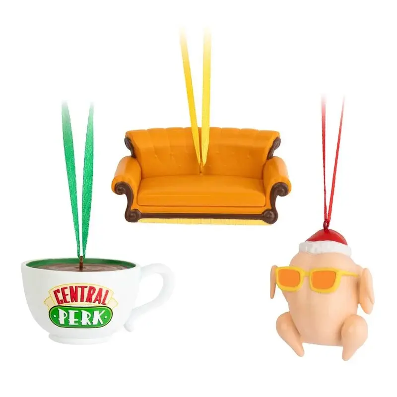 Grupo Erik Christmas Ornaments - Friends Gifts TV Show | Christmas Tree Decorations Set Of 3 - Cup, Turkey, Sofa - Friends Merchandise, Xmas Decorations For Tree - Image 6