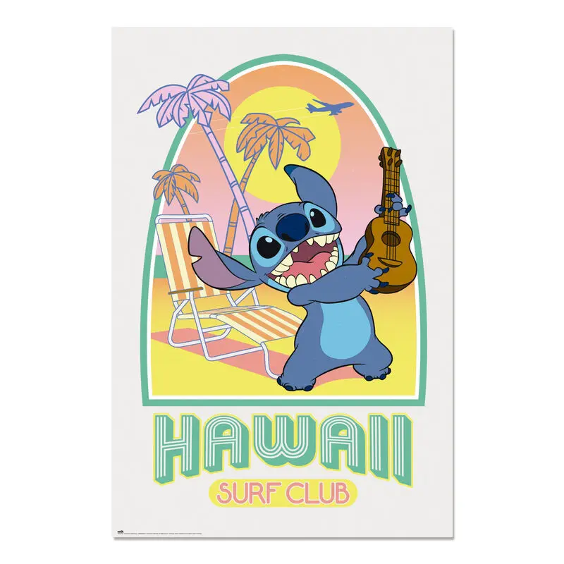 Poster Erik Disney Stitch Hawaii Club Surf