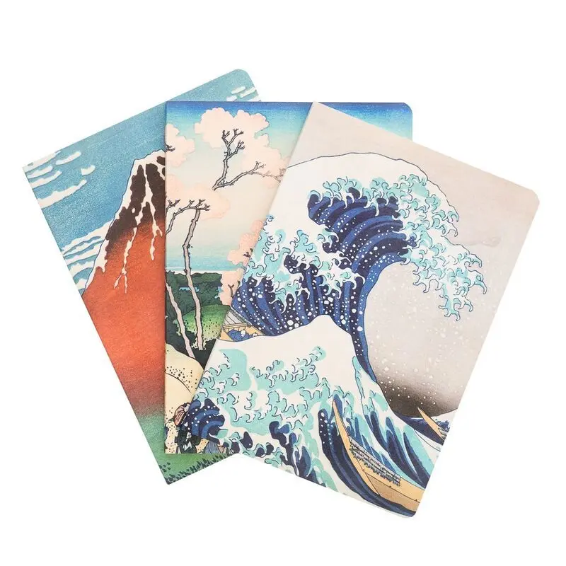 A5-Notizbuch Erik The Great Wave of Kanagawa Hokusai (x3)