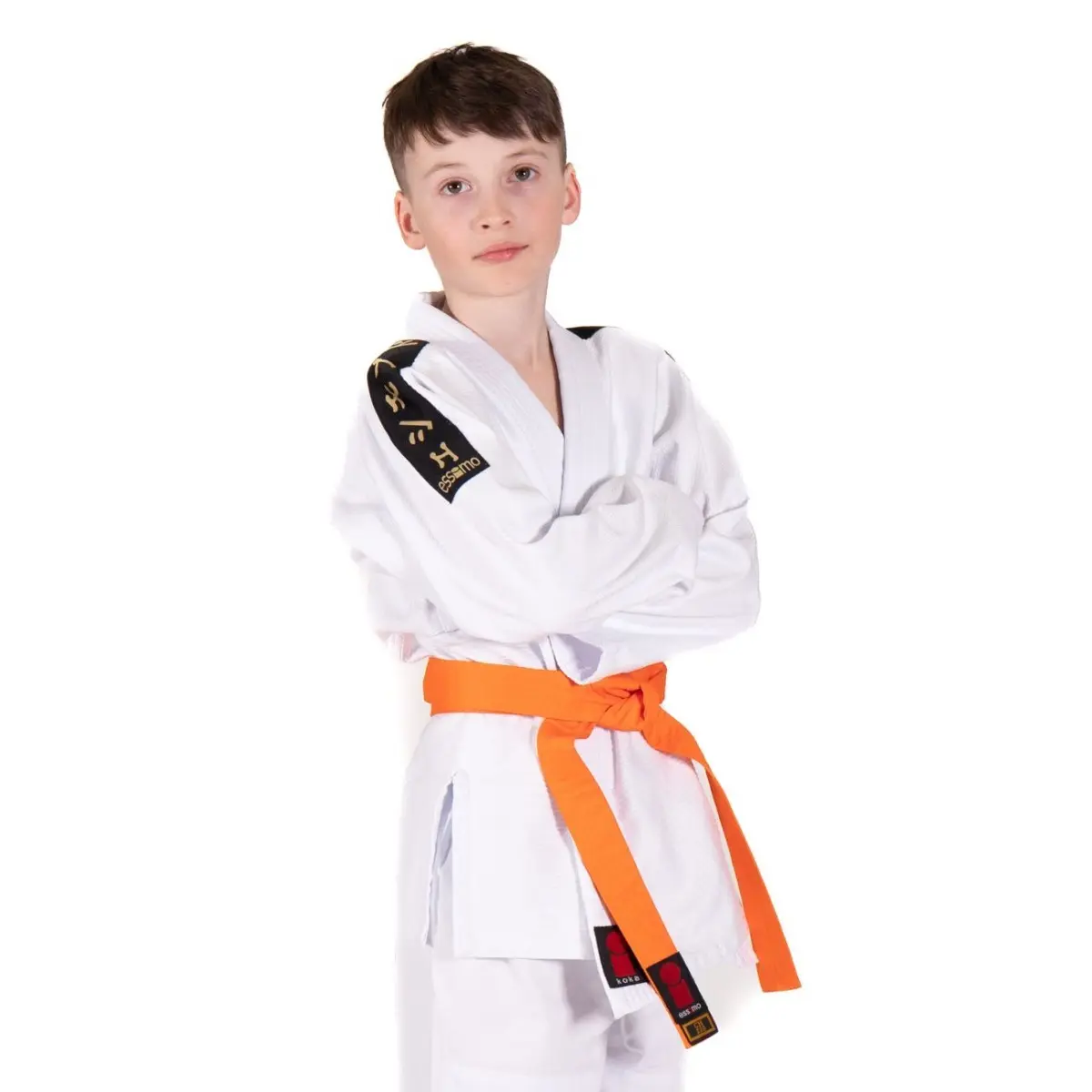 Judogi mit Schulteraufnähern für Kinder Essimo Koka