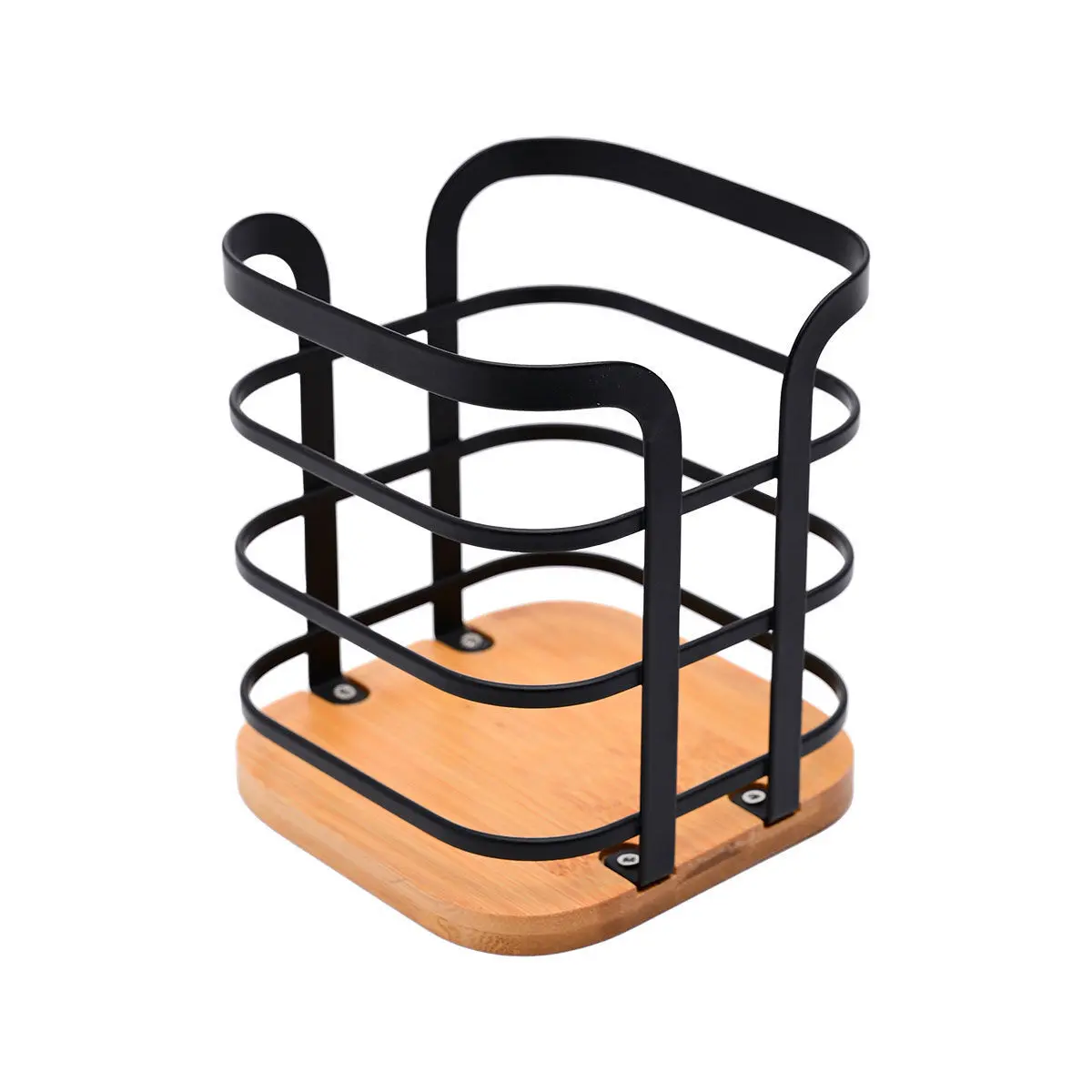 Support Ustensiles Metallisiert Estia Home Art Bamboo Essentials