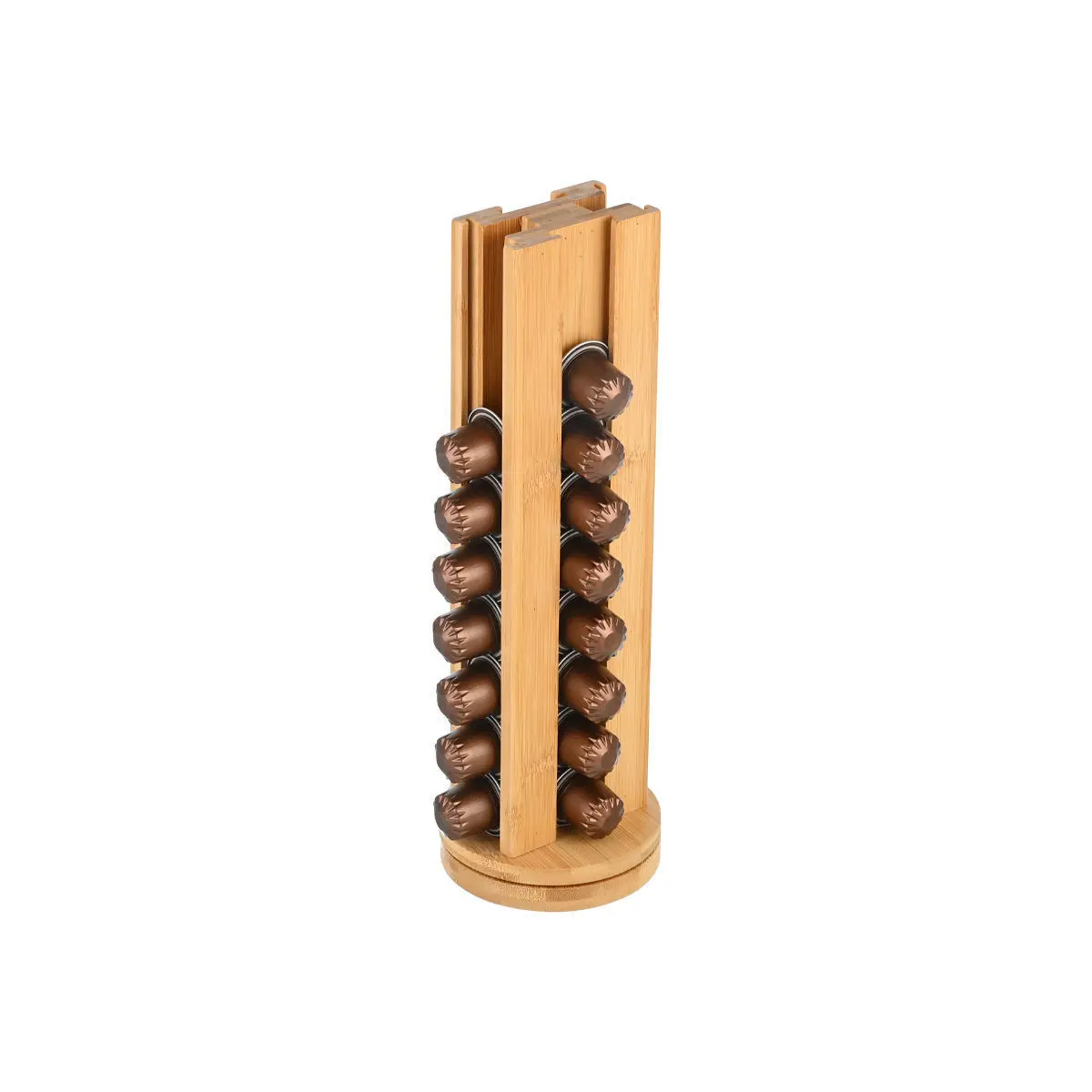 Accessoire de cuisine porte capsule de café métallisé Estia Home Art Bamboo Essentials