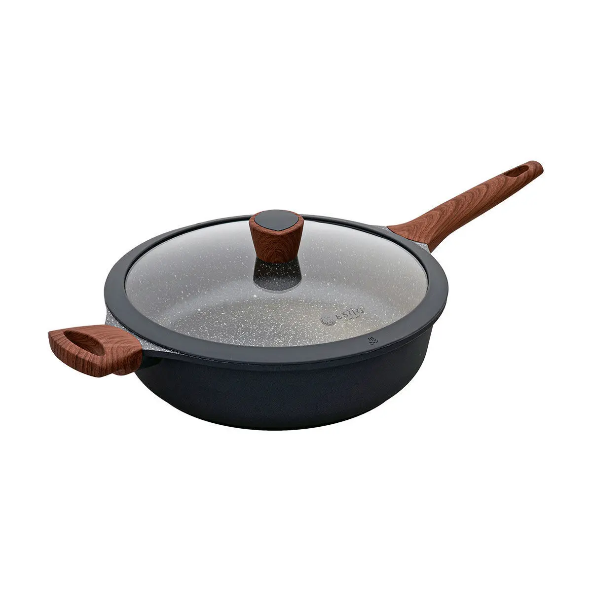 Antihaft-Aluminiumguss-Schmortopf Estia Home Art Earth Stone
