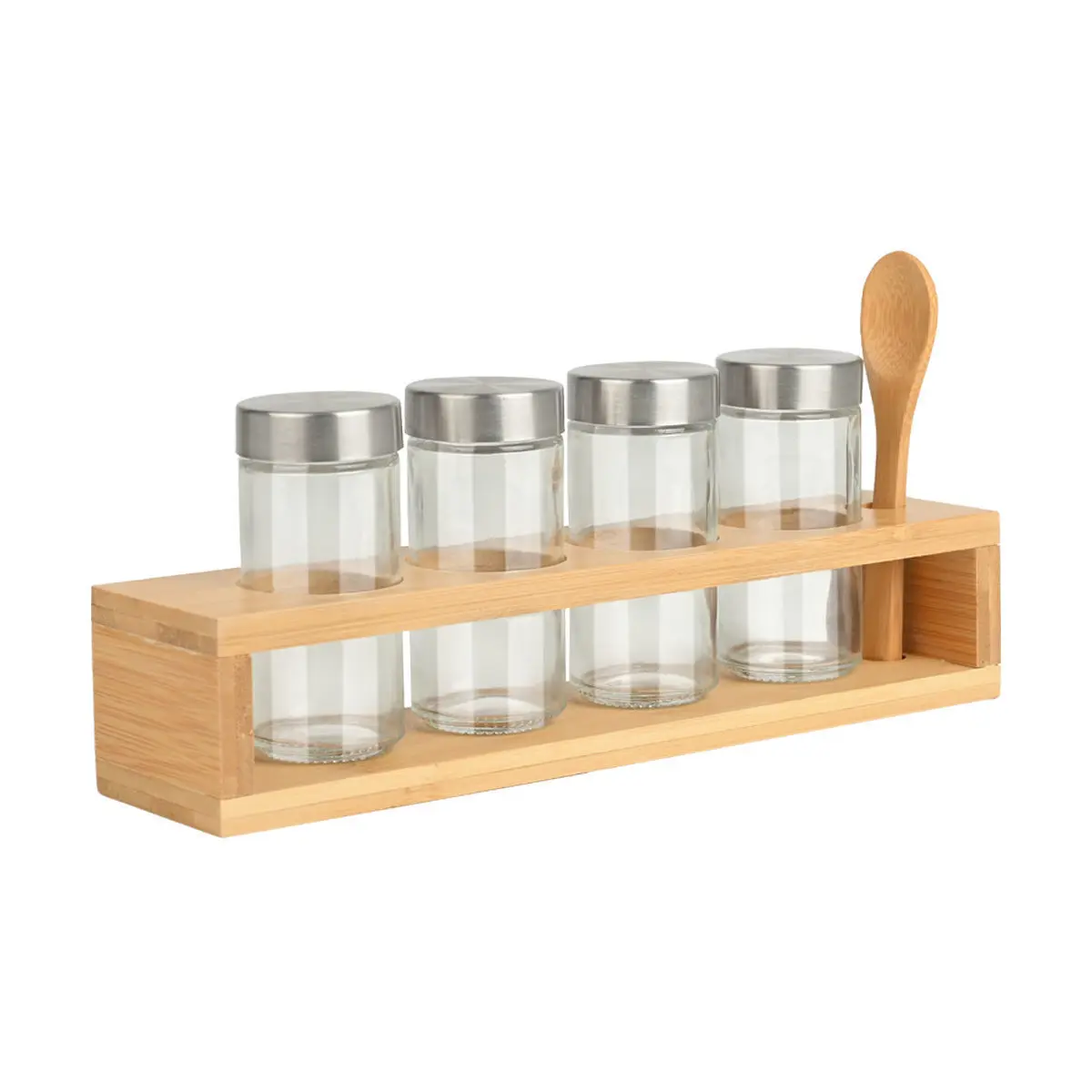 Gewürzglas Estia Home Art Bamboo Essentials (x4)
