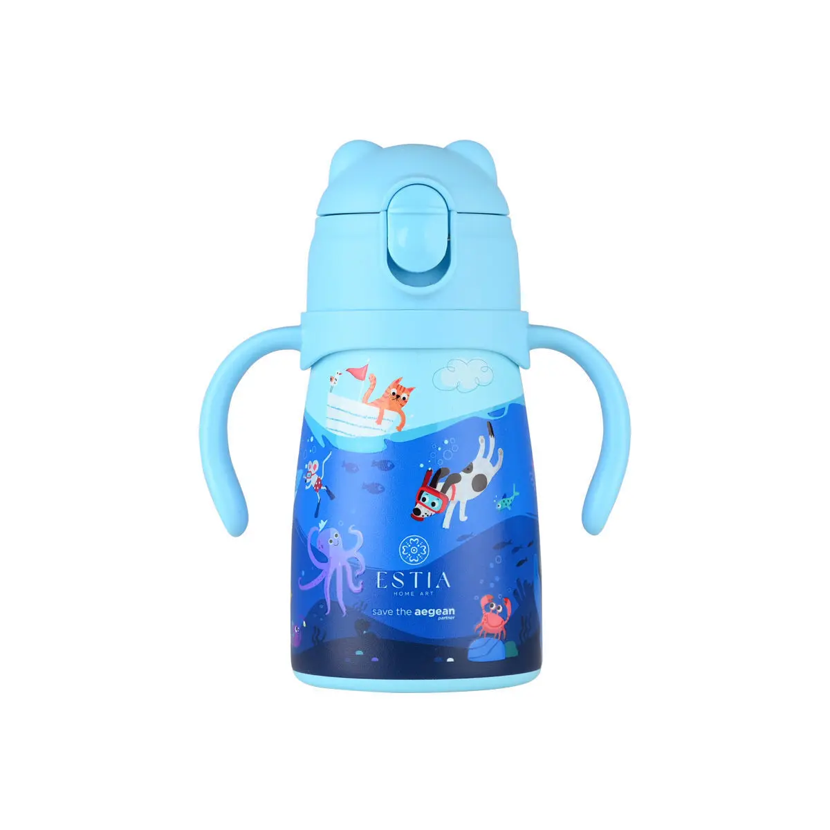 Isolierflasche mit Blasen Kind Estia Home Art Save The Aegean