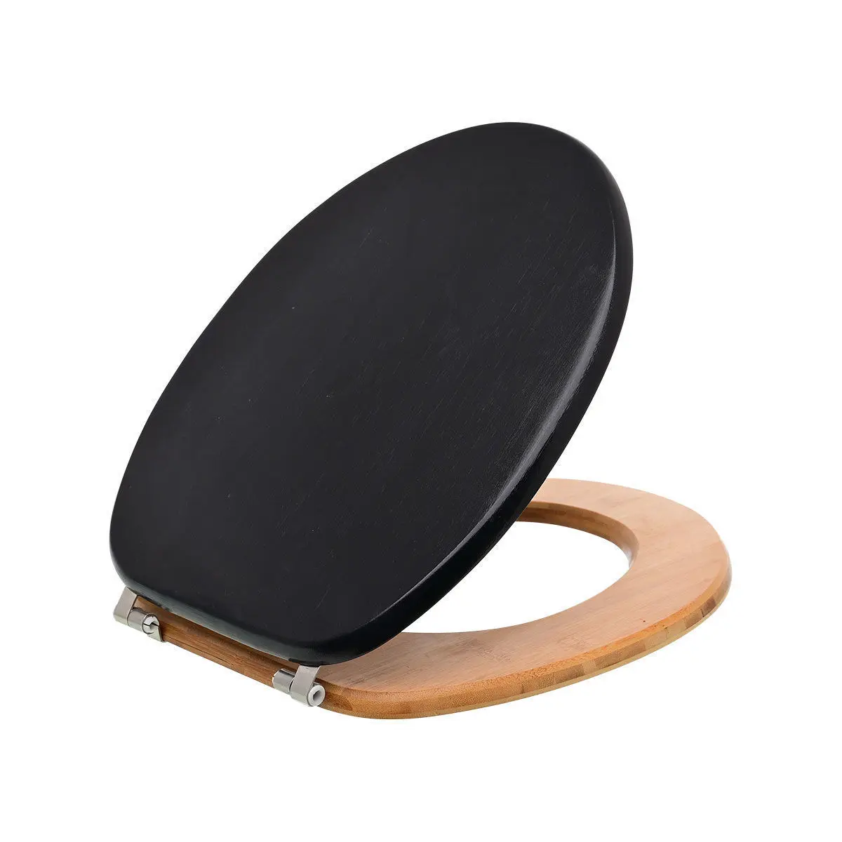 Toilettensitz mit verstellbaren Edelstahl-Scharnieren Estia Home Art Bamboo Essentials